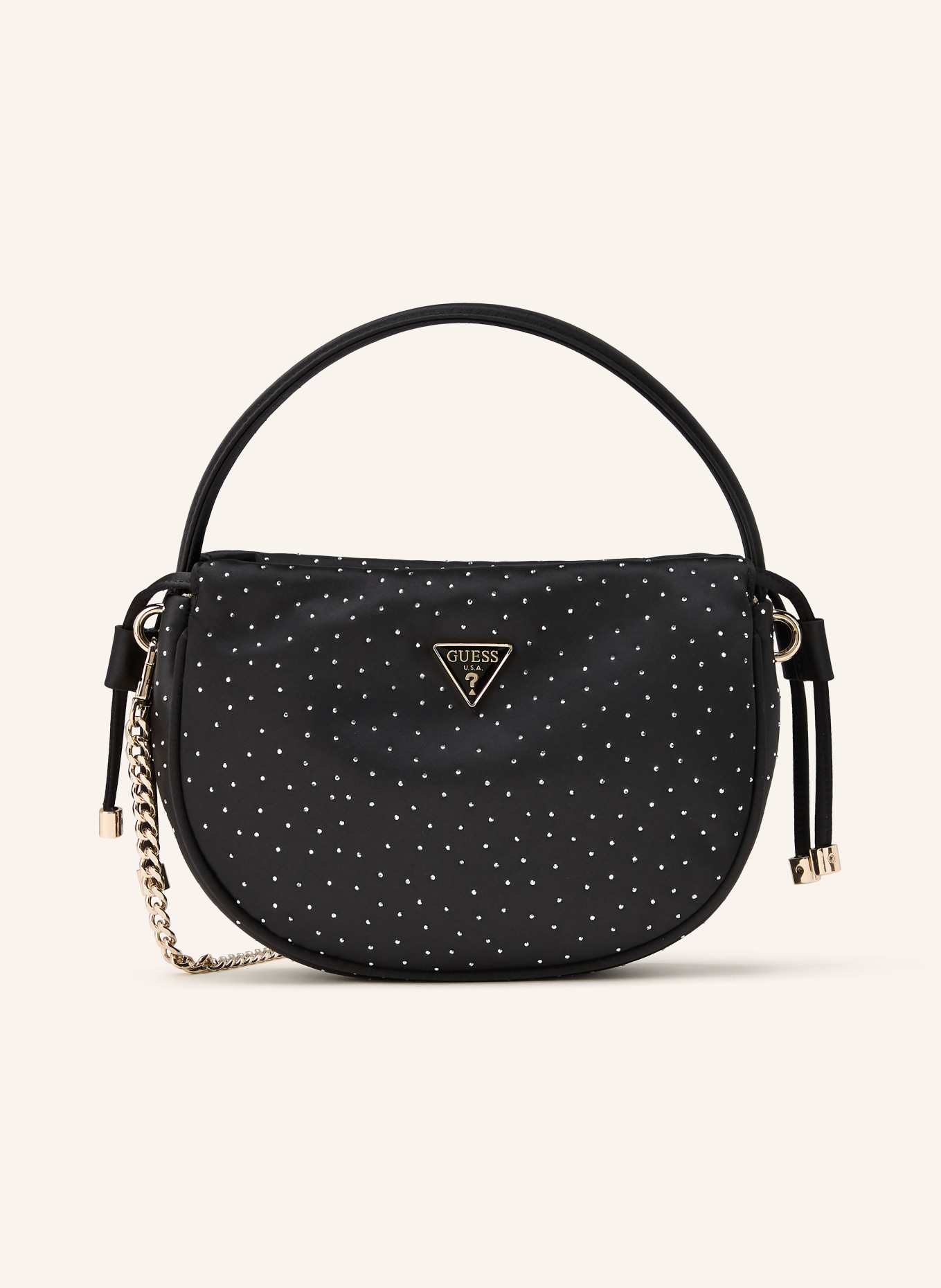 GUESS ELSIE shoulder bag with gemstones: GOLD