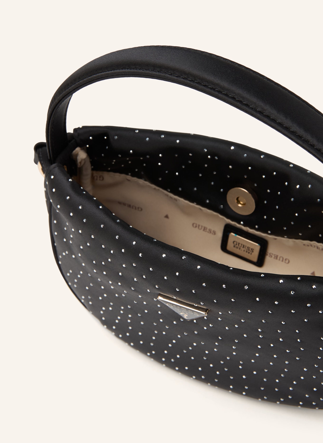 GUESS ELSIE shoulder bag with gemstones: GOLD