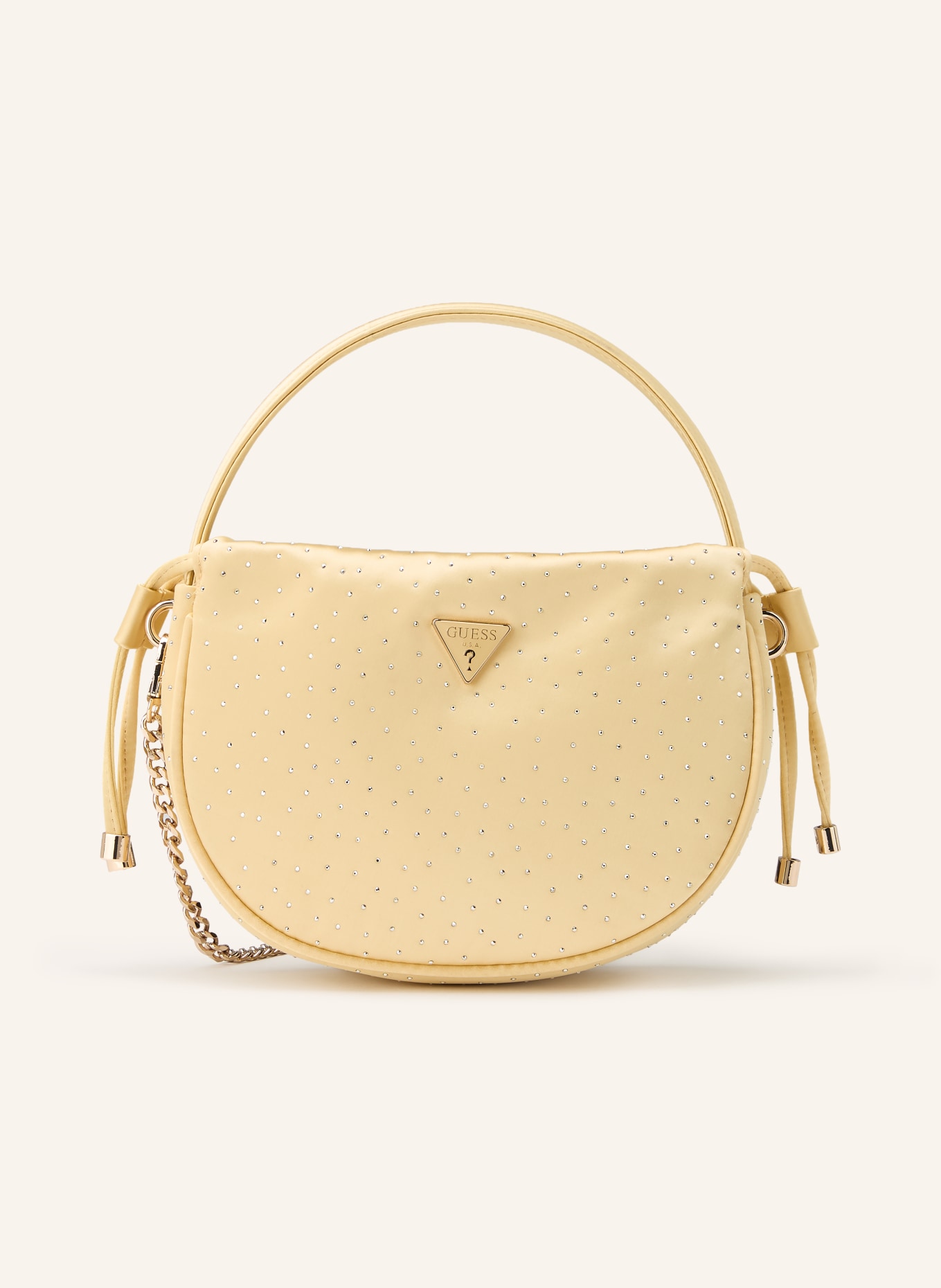 GUESS ELSIE shoulder bag with gemstones: BLACK