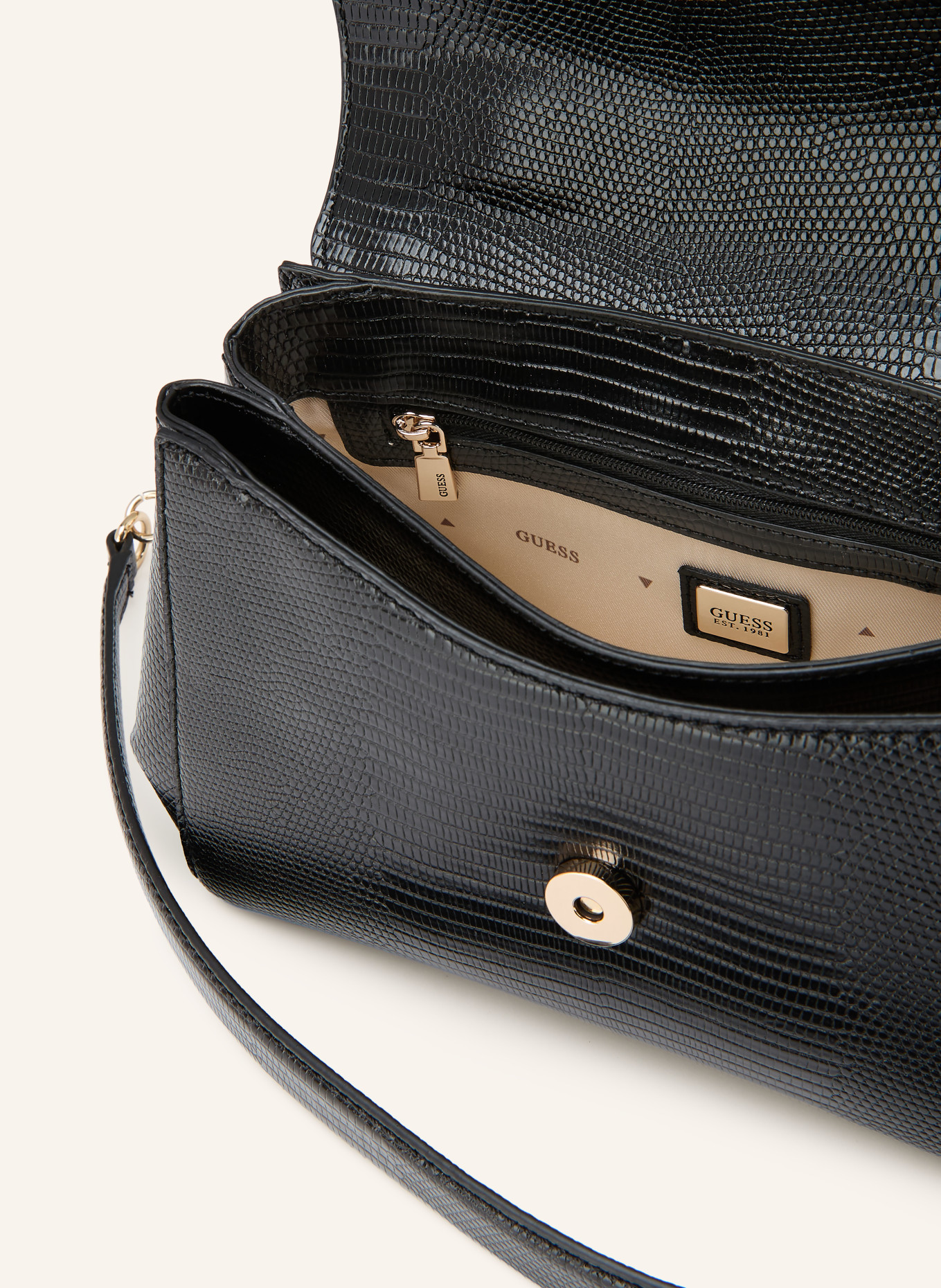 GUESS MELINDA handbag: BLACK