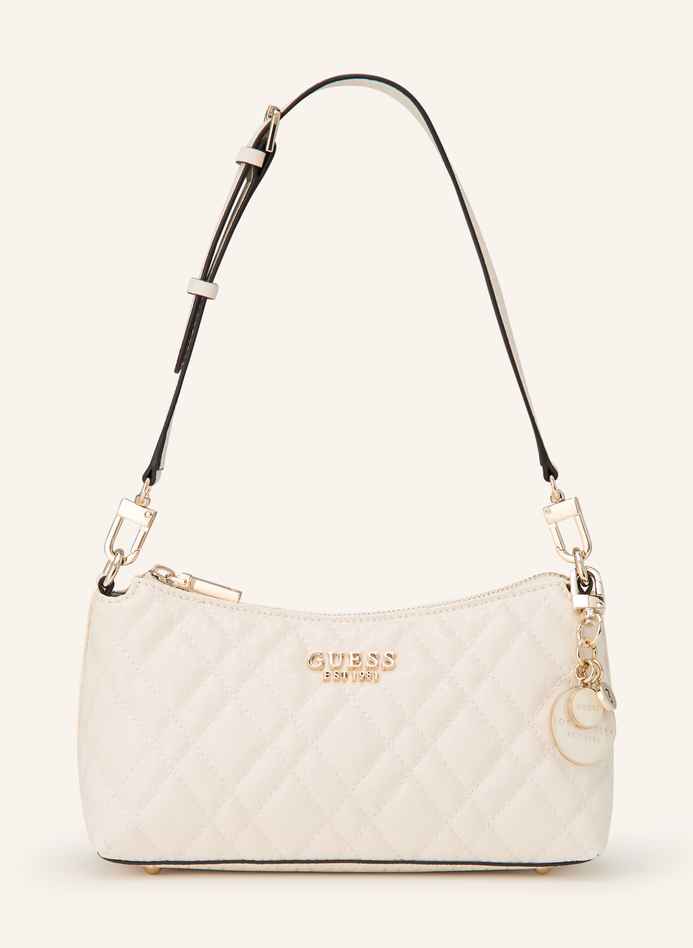 GUESS Schultertasche ISEMAY: CREME / GOLD
