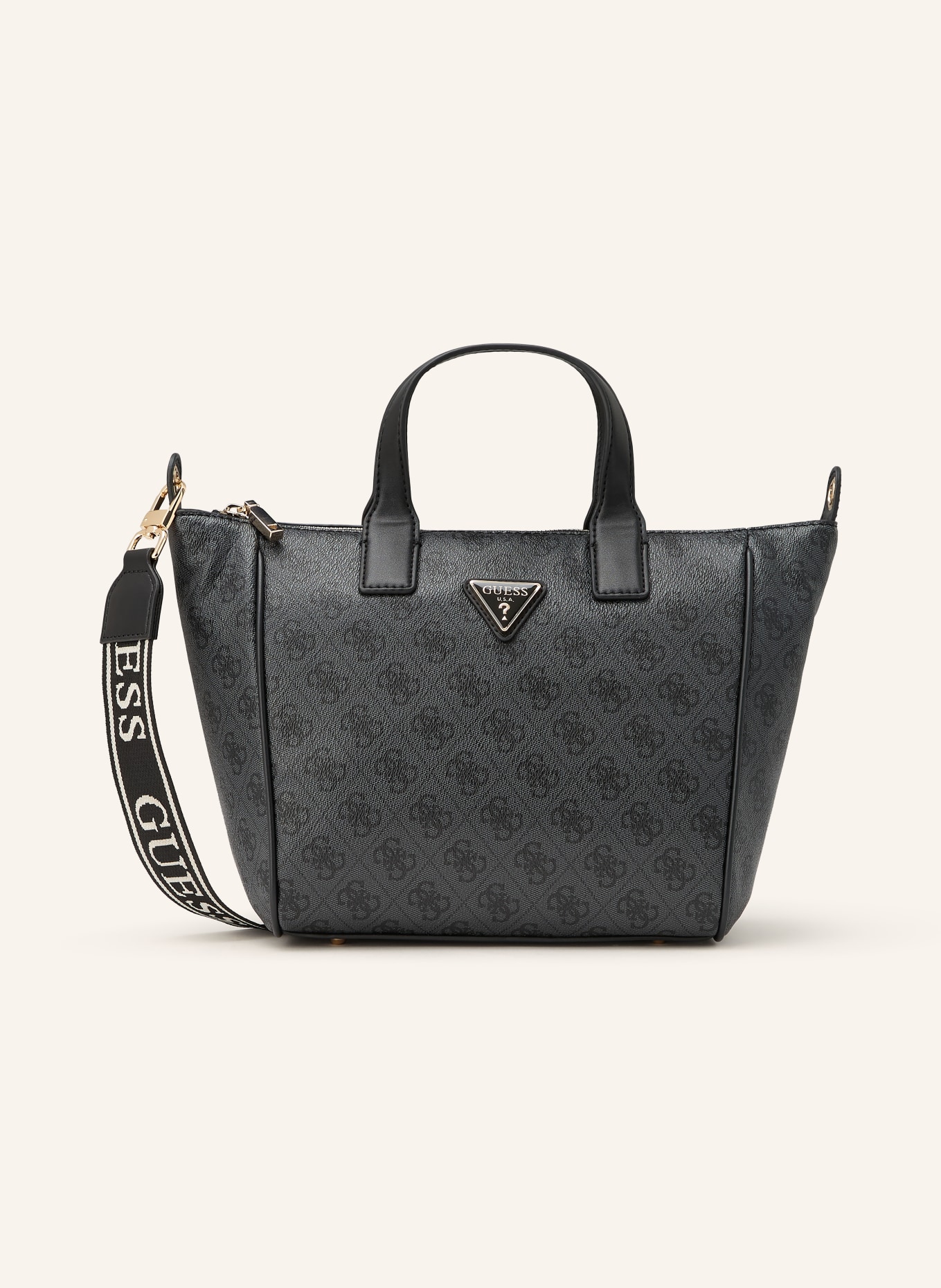 GUESS Handtasche FOLLIE SMALL: HELLBRAUN / DUNKELBRAUN / BRAUN