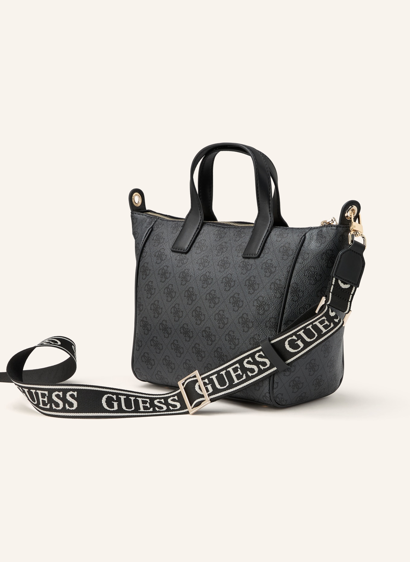 GUESS Handtasche FOLLIE SMALL: HELLBRAUN / DUNKELBRAUN / BRAUN
