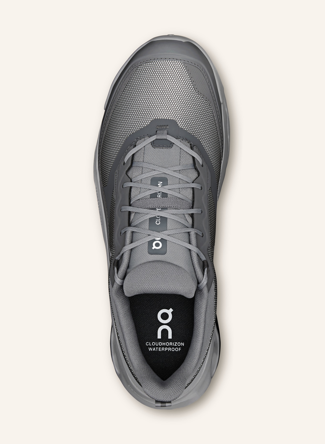 On Chaussures de randonnée CLOUDHORIZON 2 WATERPROOF: GRIS CLAIR / GRIS FONCÉ