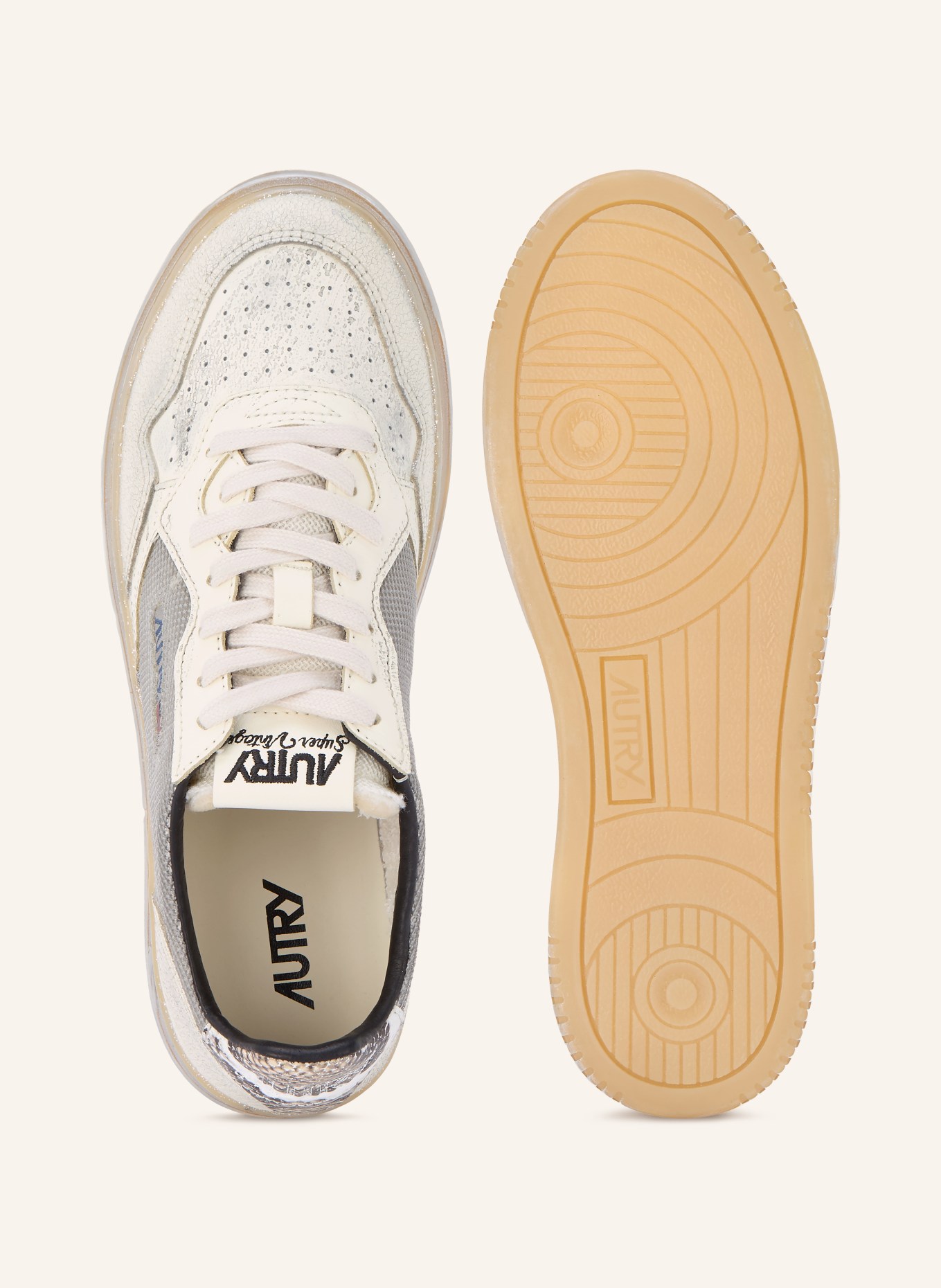 AUTRY Baskets MEDALIST LOW: BLANC / GRIS