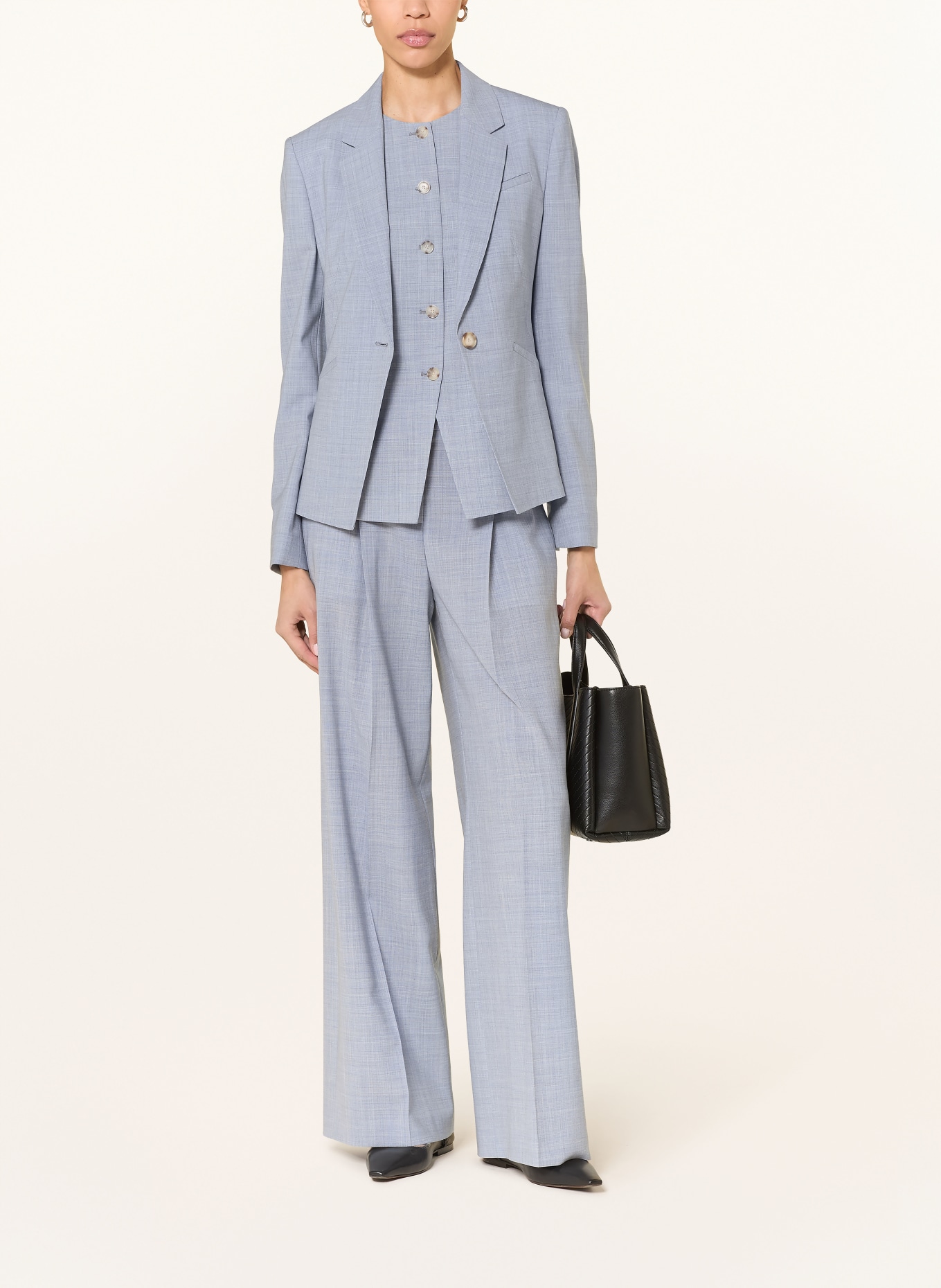 BOSS Wide leg trousers TIANA: BLUE GRAY