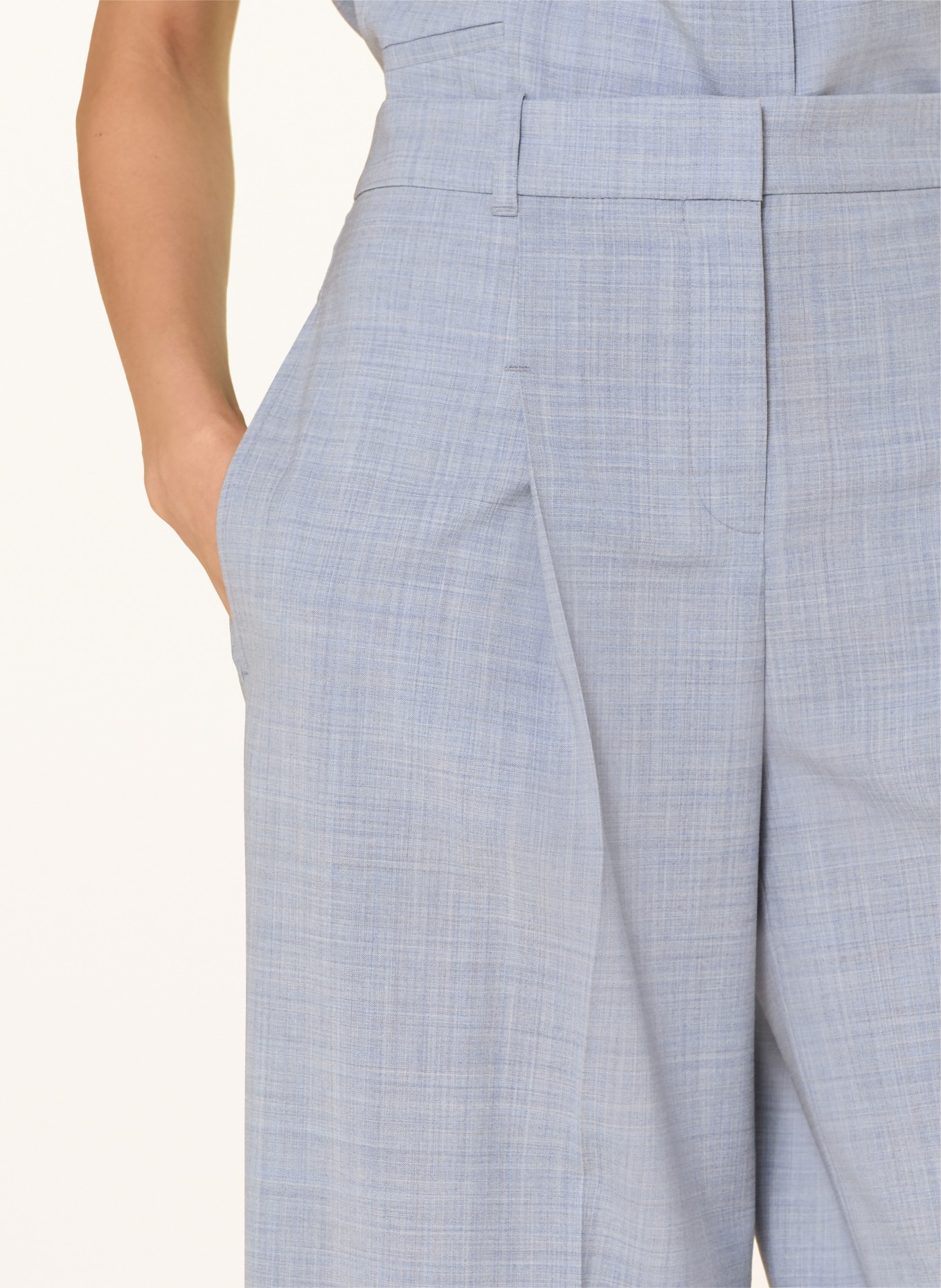 BOSS Wide leg trousers TIANA: BLUE GRAY