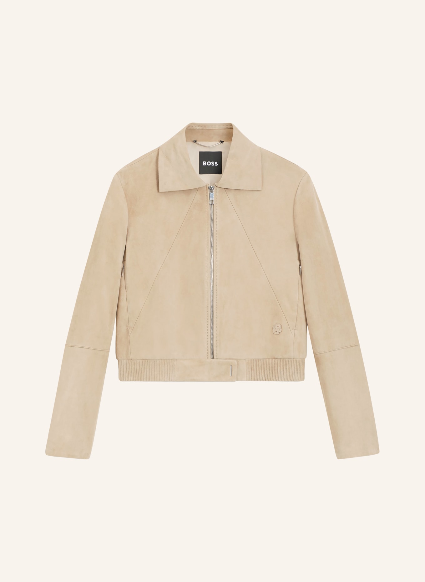 BOSS Lederblouson SALENE: BEIGE