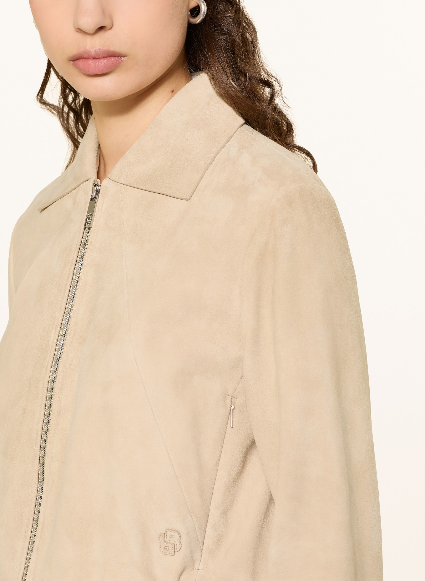 BOSS Lederblouson SALENE: BEIGE