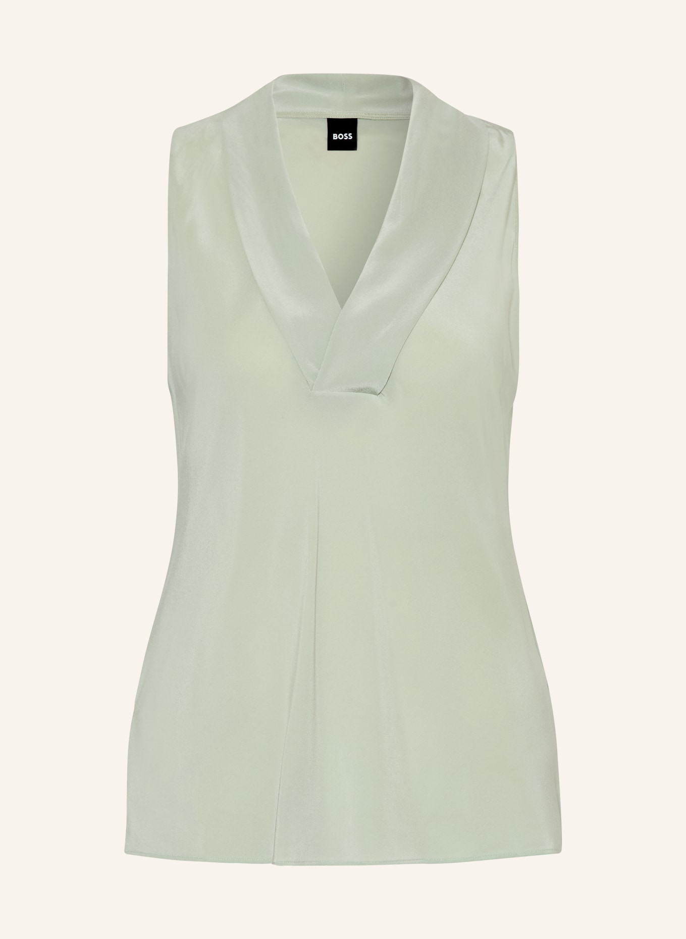 BOSS Blusentop BOLARU aus Seide: HELLGRÜN