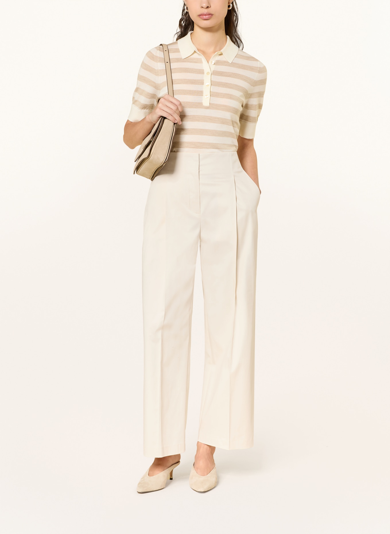 BOSS 7/8 kalhoty TULOTTA: KRÉMOVÁ