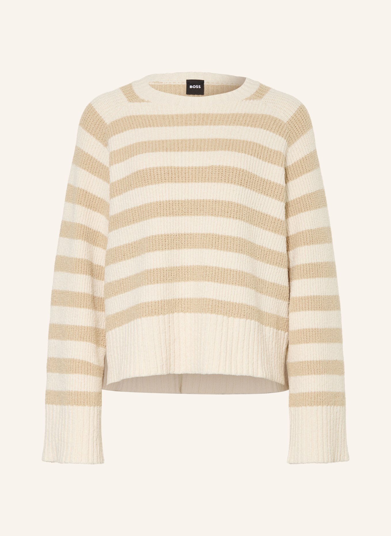 BOSS Svetr FRIXEL: BÉŽOVÁ / KRÉMOVÁ