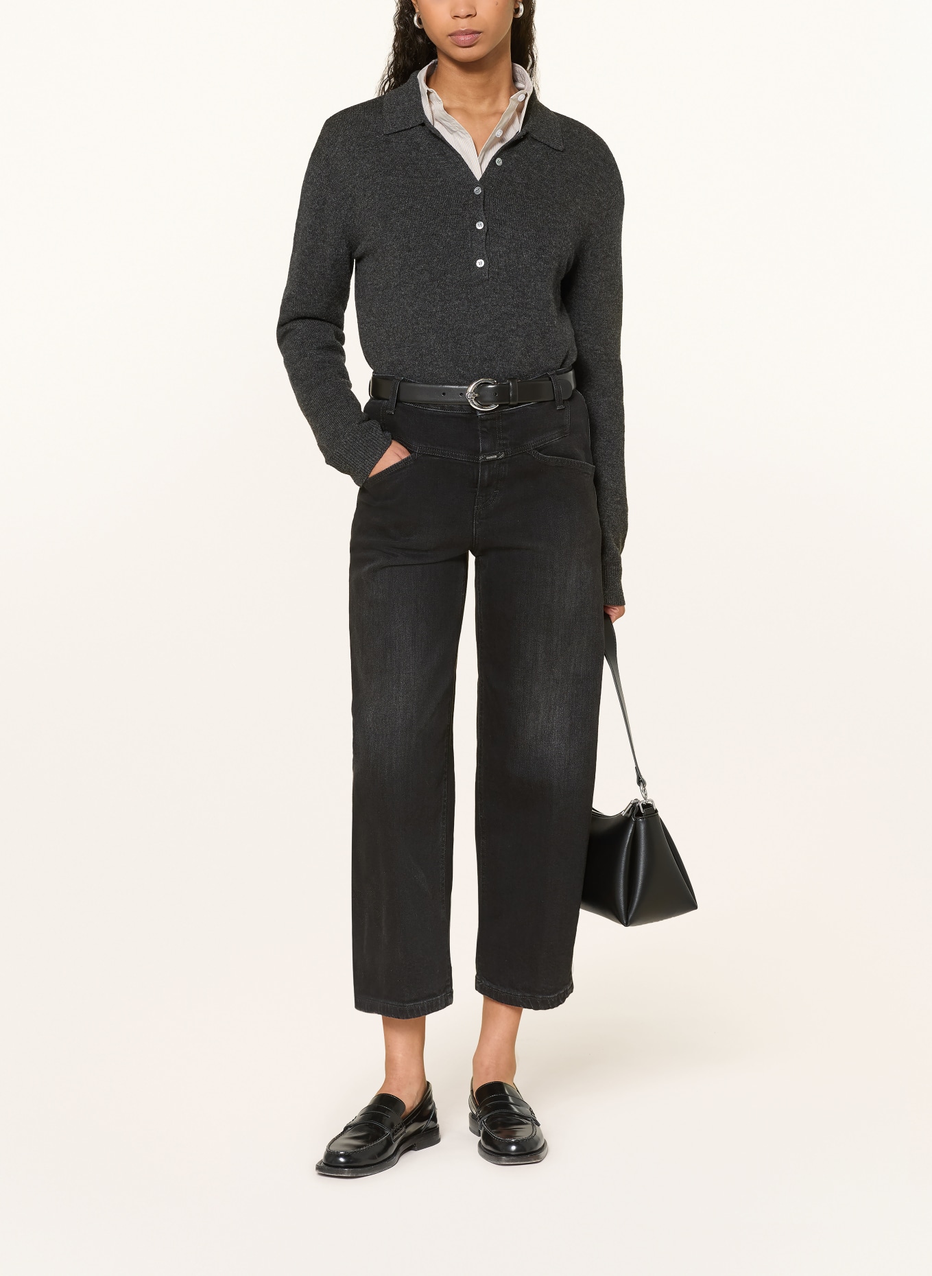 CLOSED Cropped Jeans STOVER-X: DGY DARK GREY