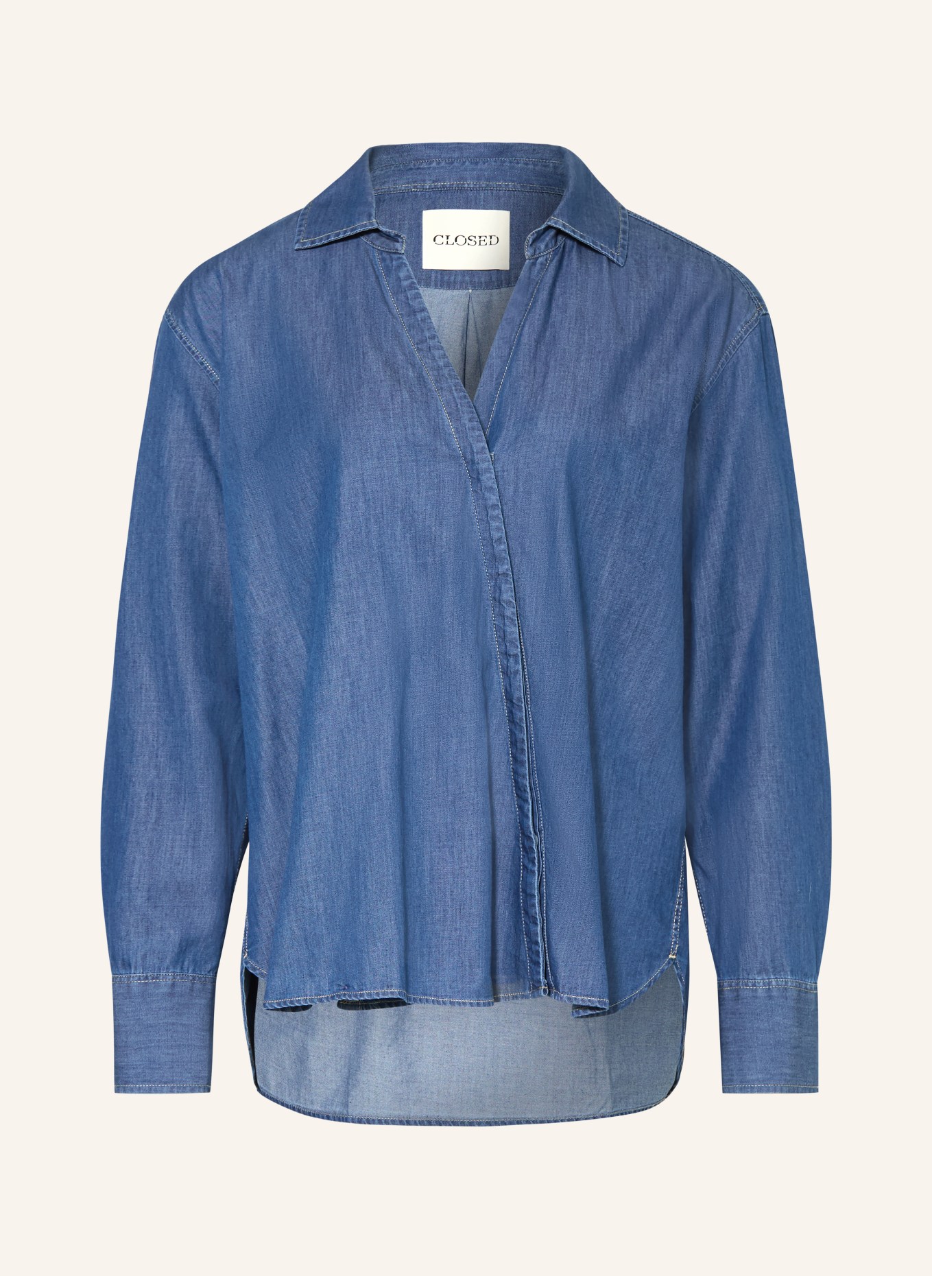 CLOSED Bluse in Jeansoptik: BLAU