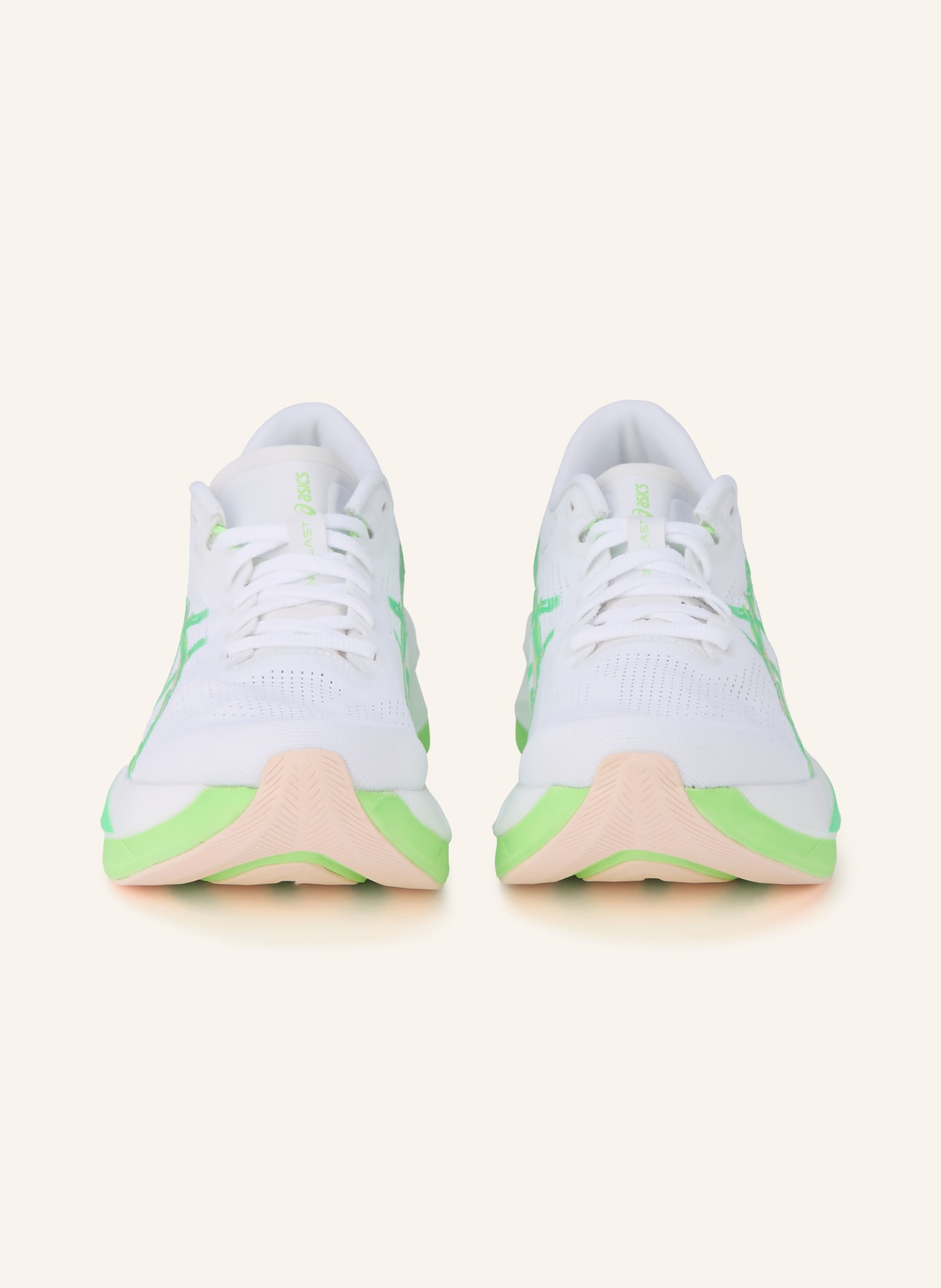 ASICS Laufschuhe SONICBLAST: WEISS / NEONGRÜN