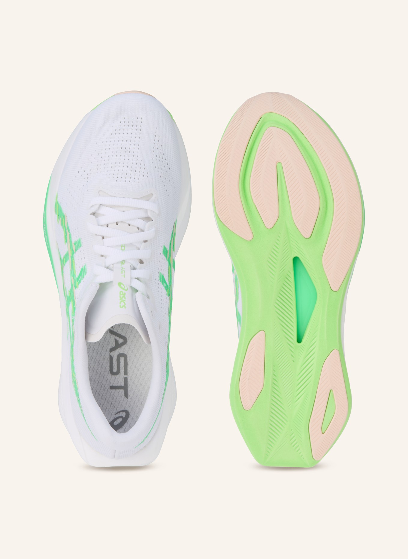 ASICS Laufschuhe SONICBLAST: WEISS / NEONGRÜN