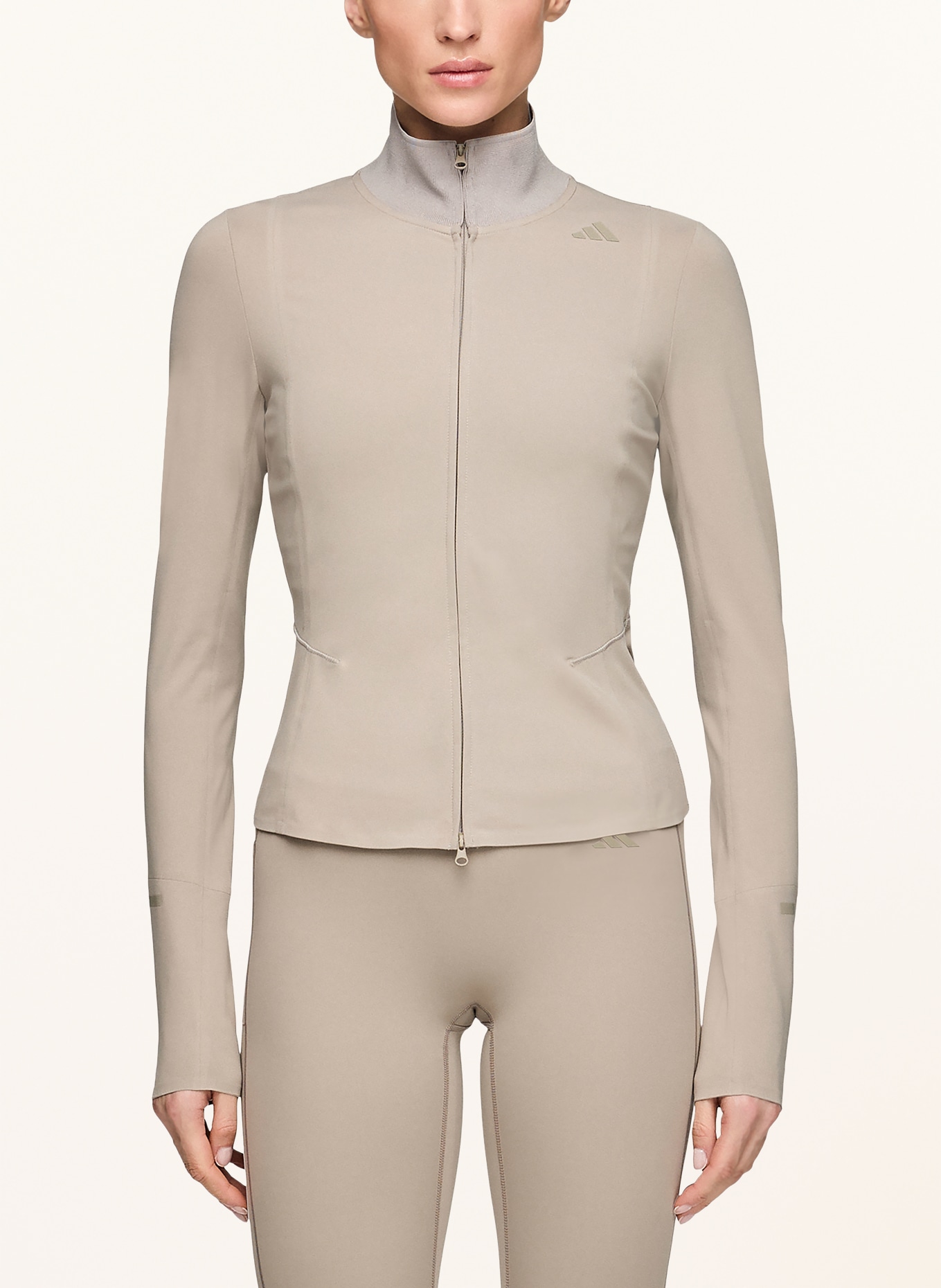 adidas tréninková bunda: SVĚTLE HNĚDÁ