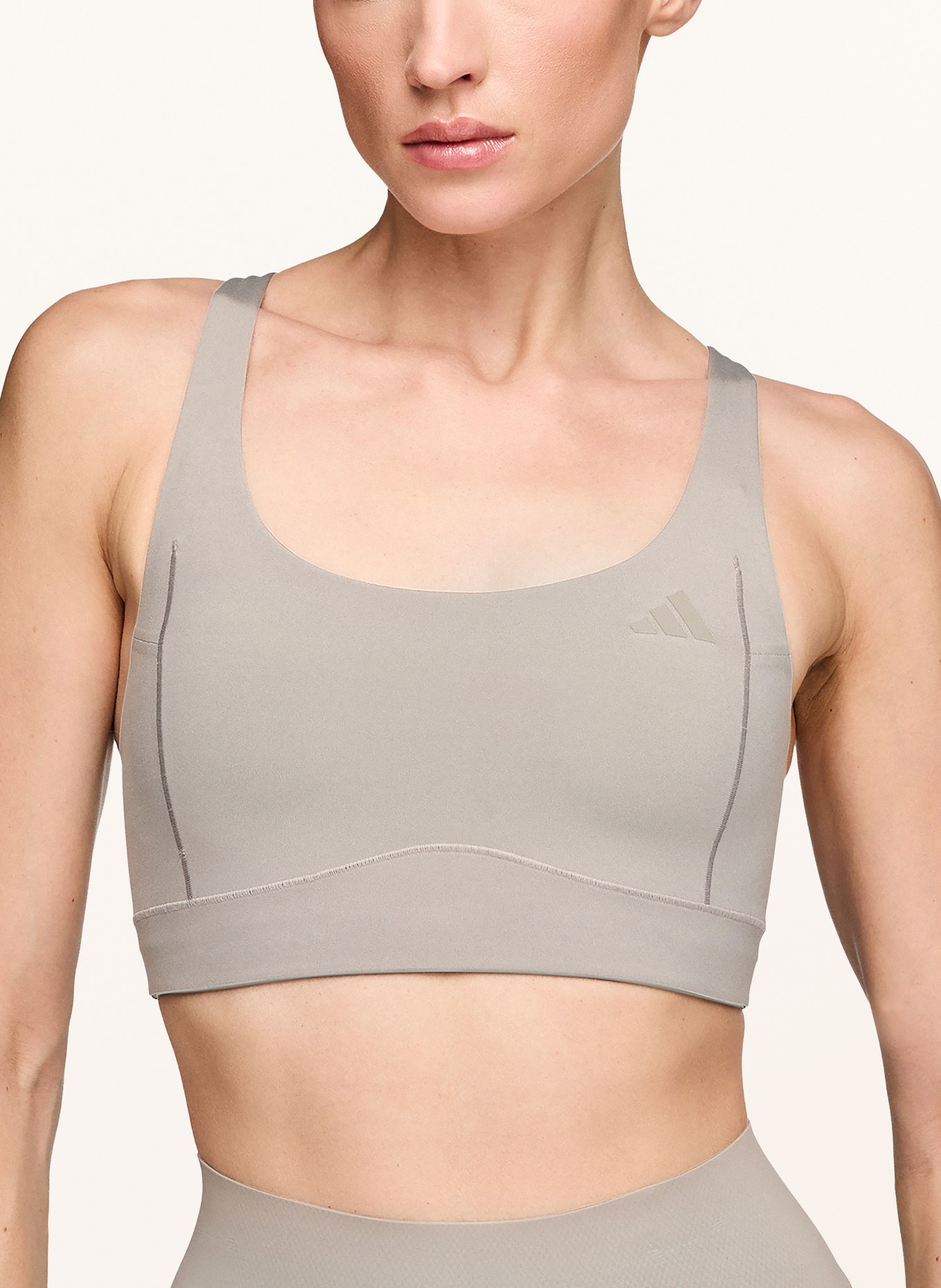 adidas Sportovní podprsenka OPTIME TRAINING: ČERNOŠEDÁ