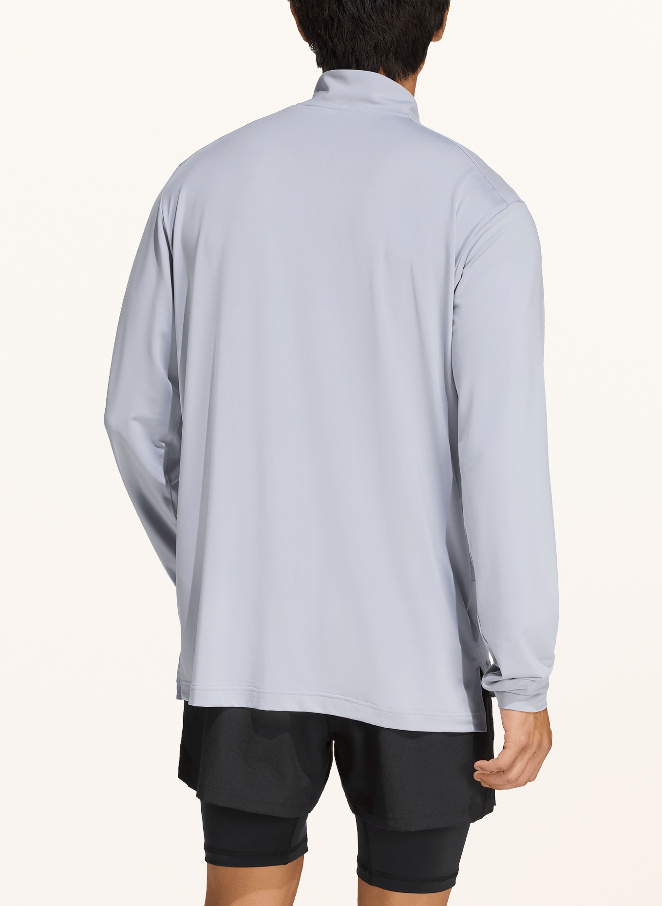 adidas Laufshirt TECH ESSENTIALS: BLAUGRAU / SCHWARZ