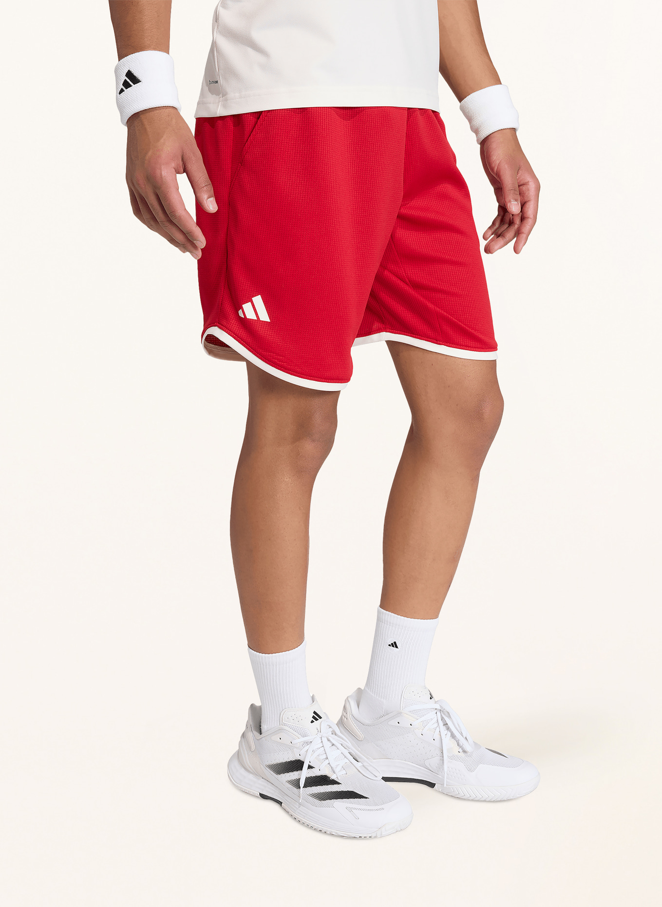 adidas Spodenki treningowe HERITAGE: CZERWONY / ECRU