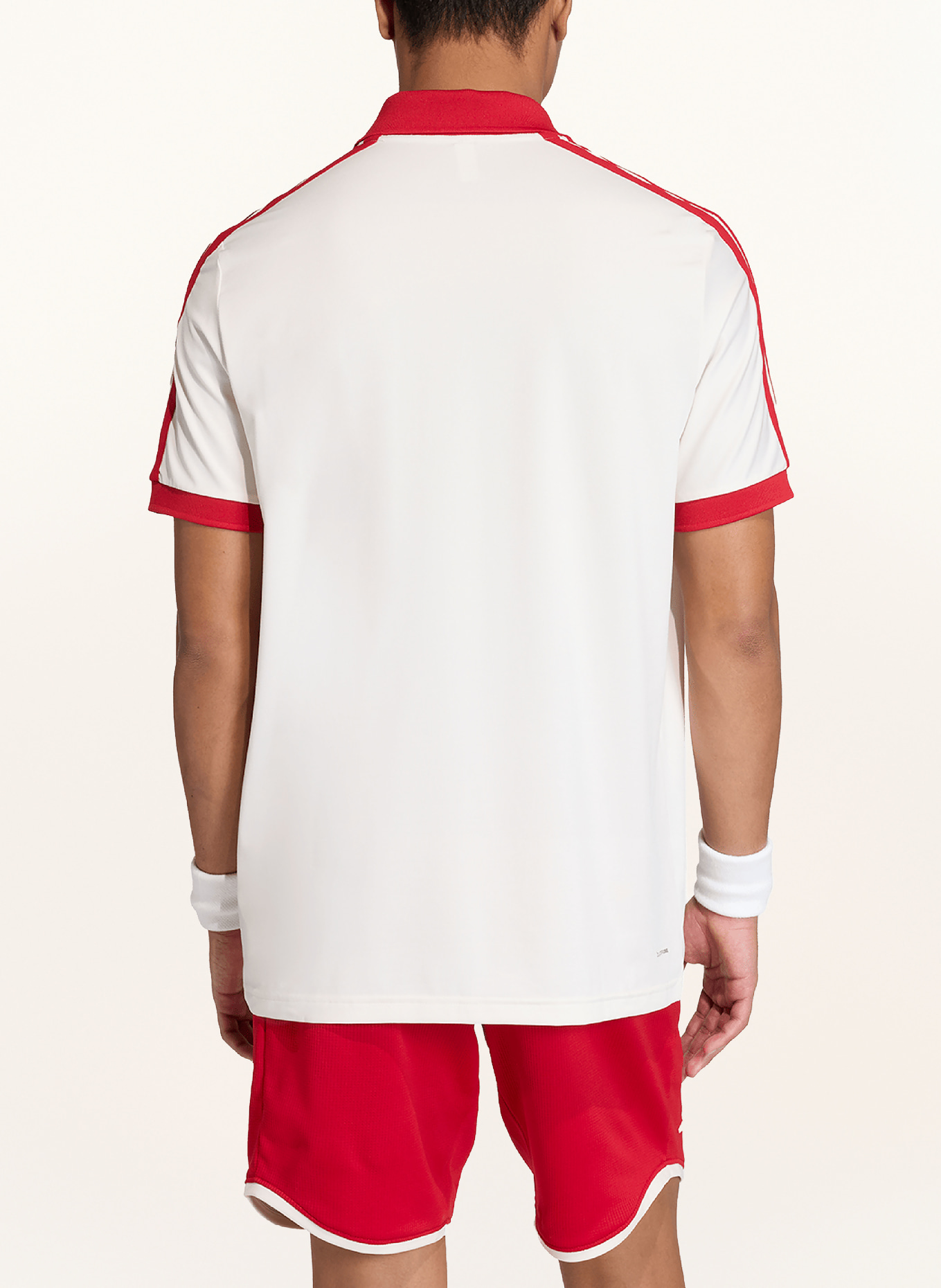 adidas Funkcjonalna koszulka polo HERITAGE: ECRU / CZERWONY