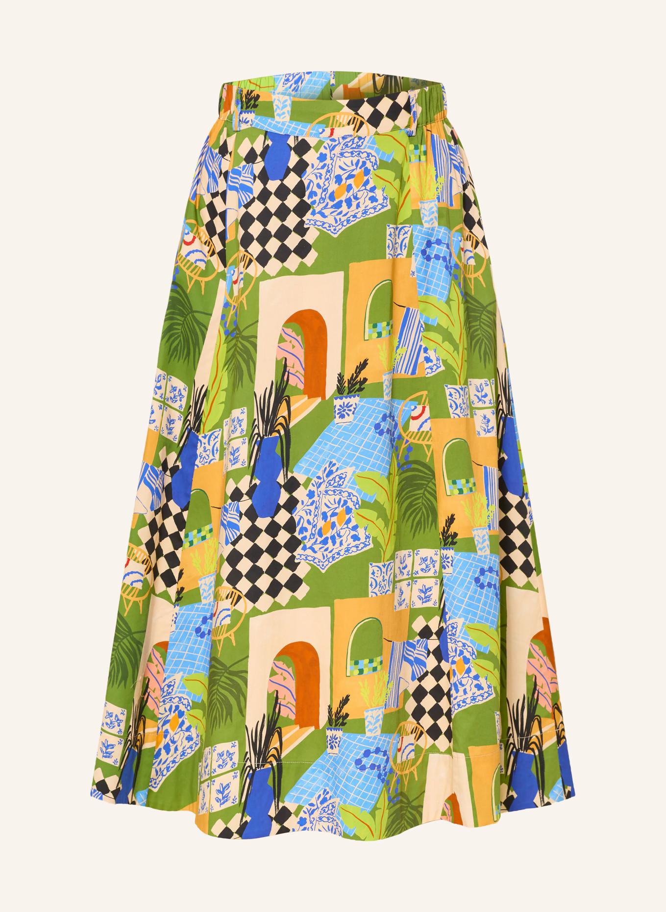 CATNOIR Skirt: LIGHT GREEN / BEIGE / BLUE