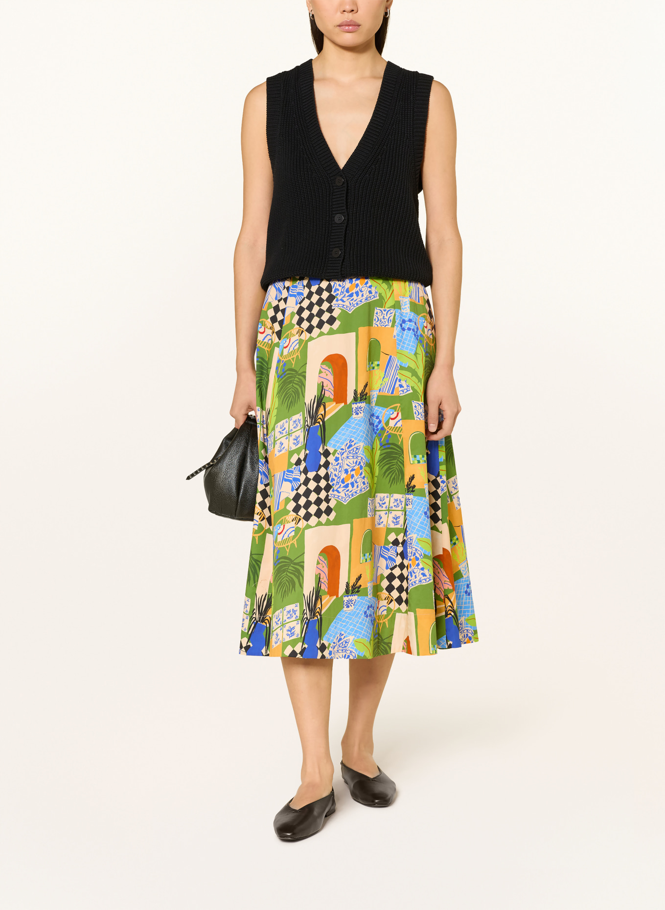 CATNOIR Skirt: LIGHT GREEN / BEIGE / BLUE