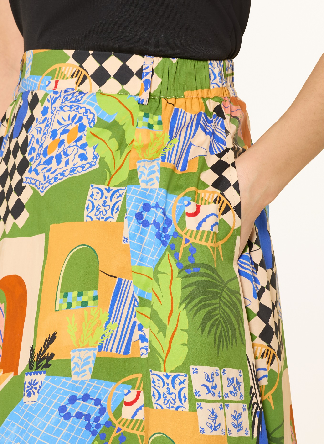 CATNOIR Skirt: LIGHT GREEN / BEIGE / BLUE