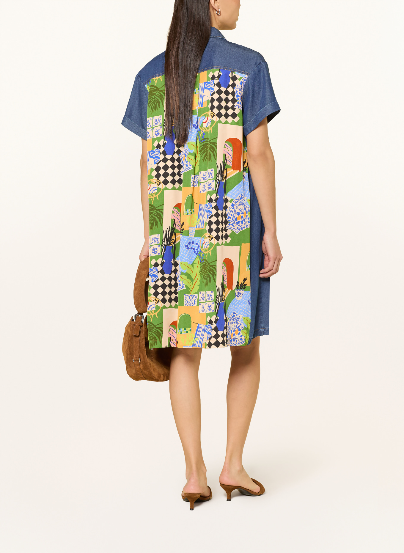 CATNOIR Overhemdjurk in verschillende materialen: DONKERBLAUW / ROOD / GROEN