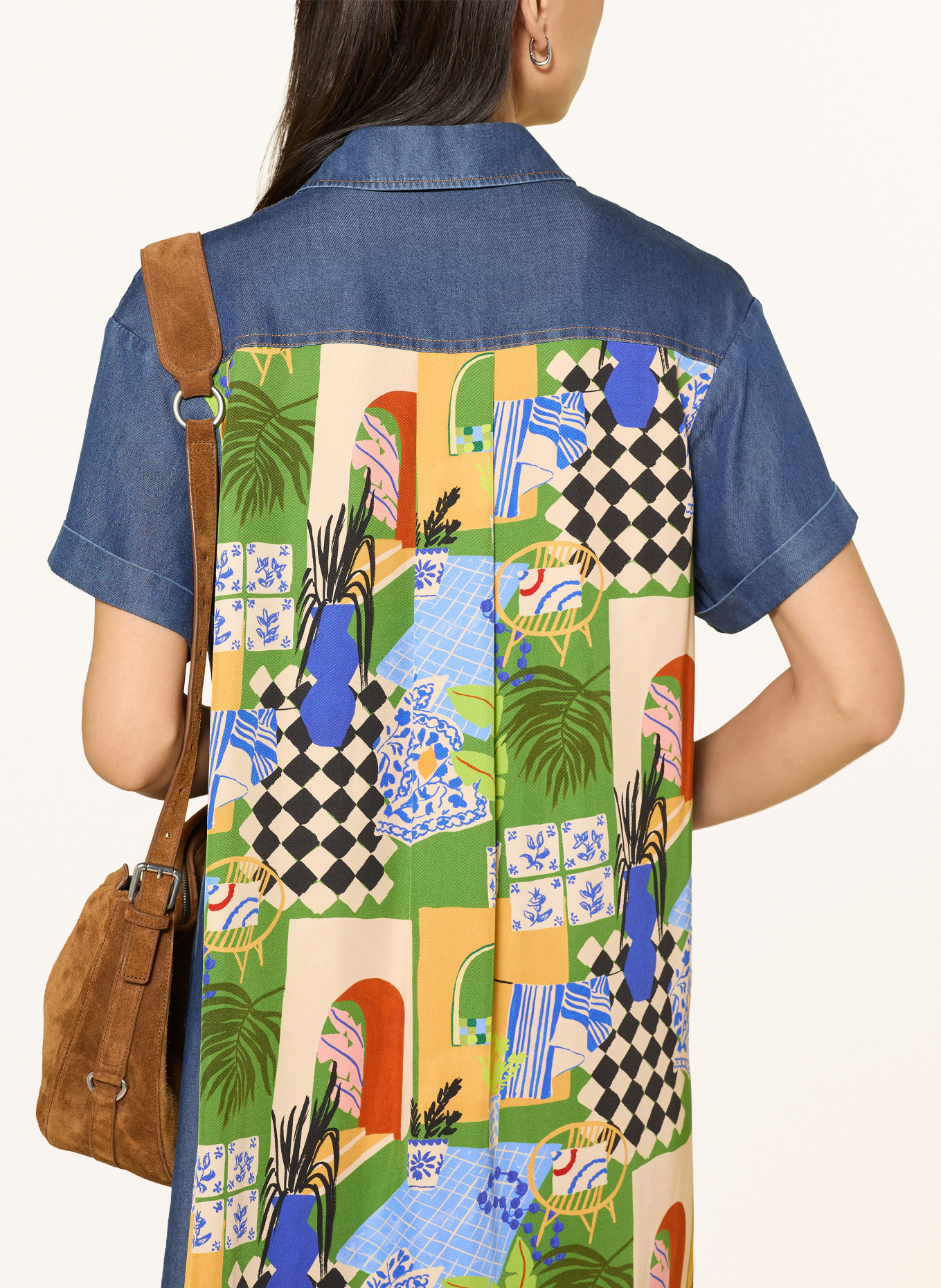 CATNOIR Overhemdjurk in verschillende materialen: DONKERBLAUW / ROOD / GROEN