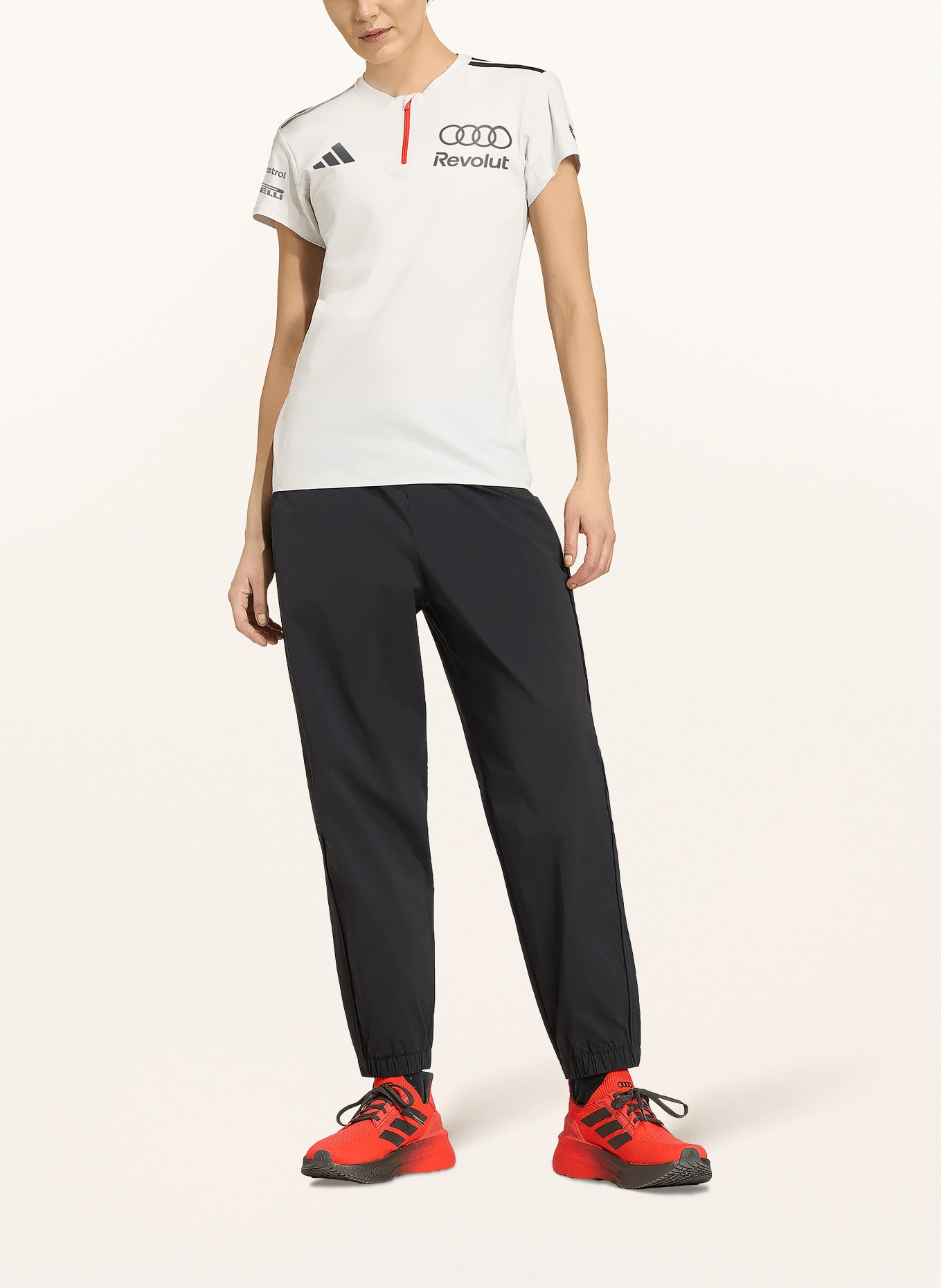 adidas Funkcjonalna koszulka polo AUDI FORMULA ONE TEAM ENGINEERS &amp; MARKETING: SZARONIEBIESKI