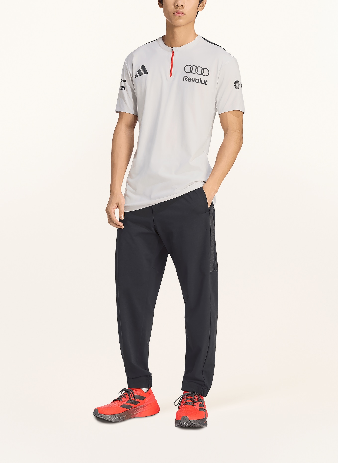 adidas T-Shirt AUDI FORMULA ONE TEAM ENGINEERS & MARKETING: HELLGRAU