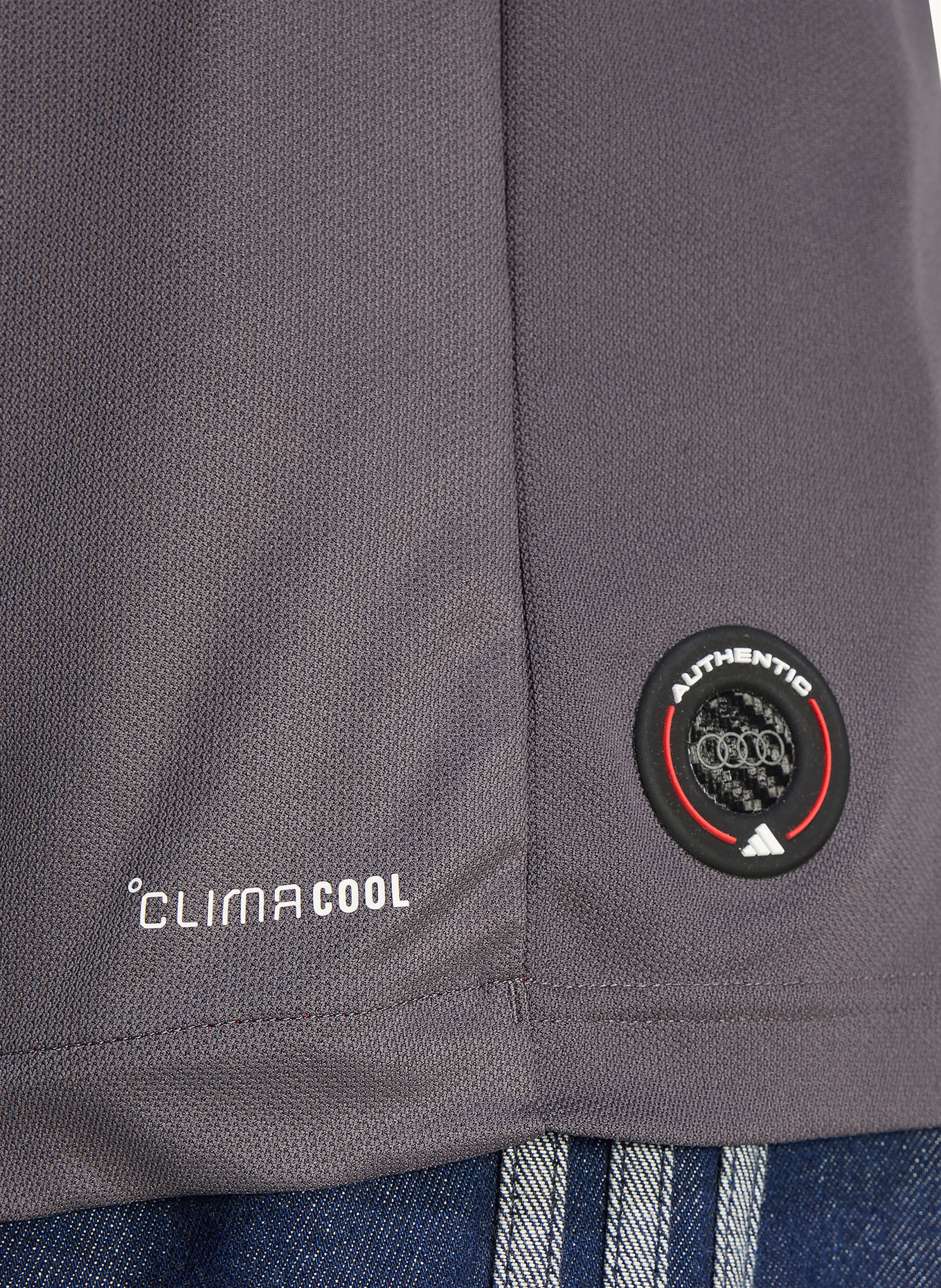 adidas AUDI FORMULA ONE TEAM JERSEY AUTHENTIC T-shirt: DARK GRAY / NEON RED