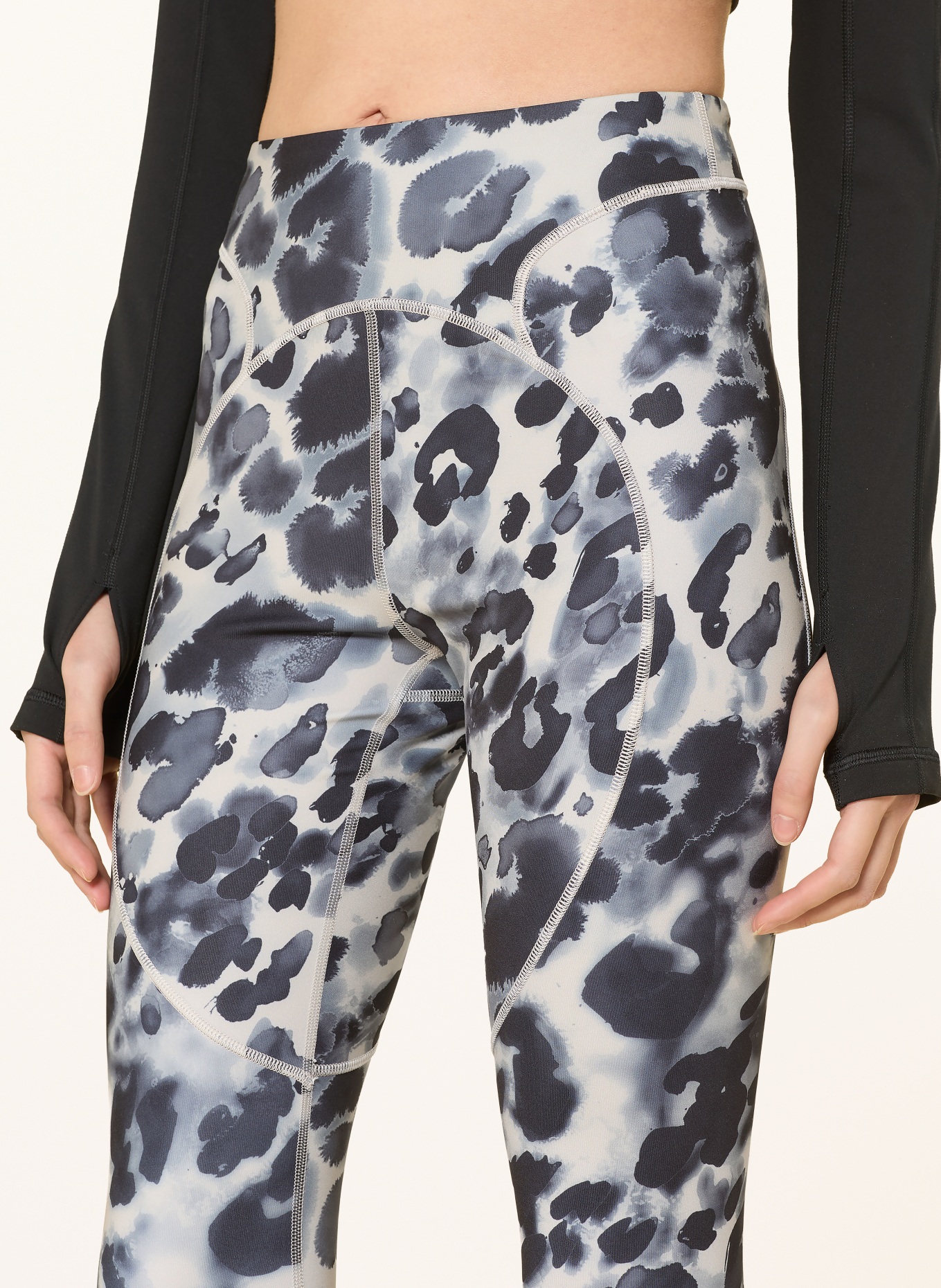 adidas by Stella McCartney Legíny ADIDAS BY STELLA MCCARTNEY TRAINING: ŠEDÁ / TMAVĚ ŠEDÁ / ČERNÁ