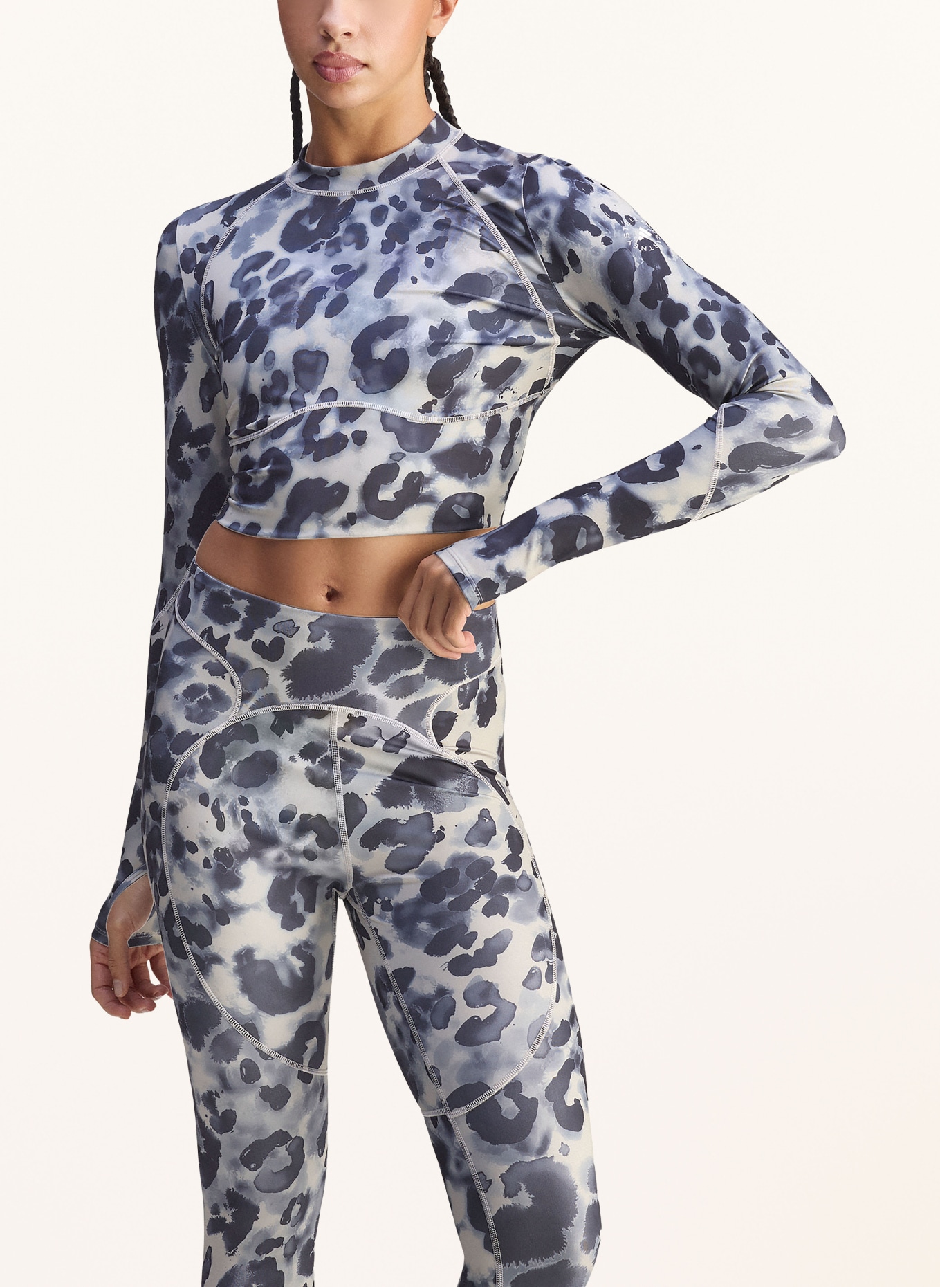 adidas by Stella McCartney Dlouhé rukávy ADIDAS BY STELLA MCCARTNEY: ČERNÁ / REŽNÁ / ČERNOŠEDÁ