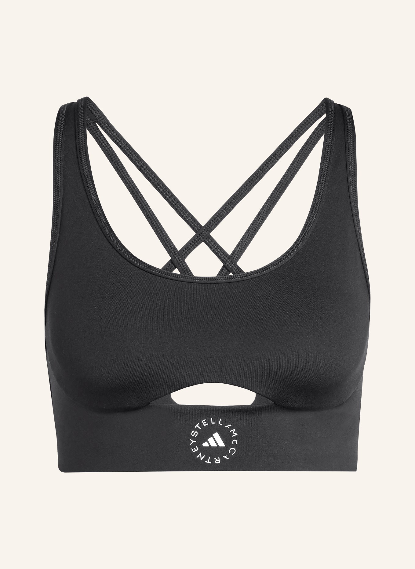 adidas by Stella McCartney Sportovní podprsenka ADIDAS BY STELLA MCCARTNEY: ČERNÁ