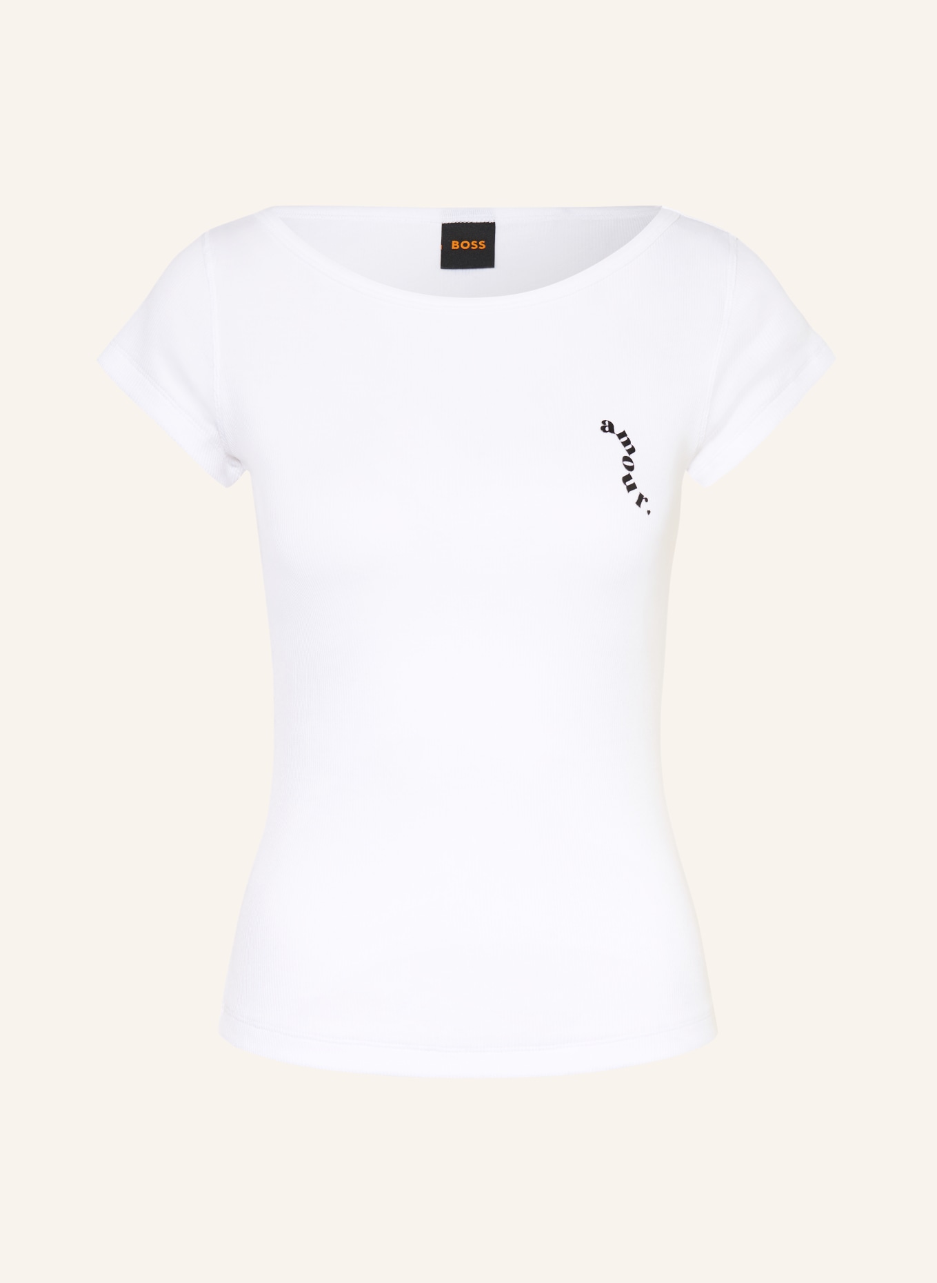 BOSS Tričko ETINE: KRÉMOVÁ