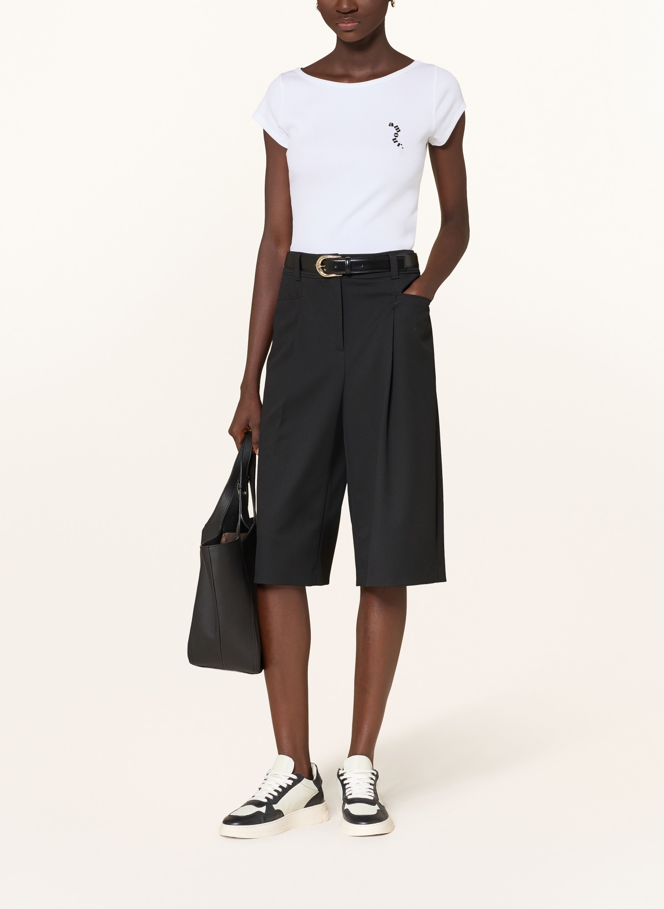 BOSS Tričko ETINE: KRÉMOVÁ