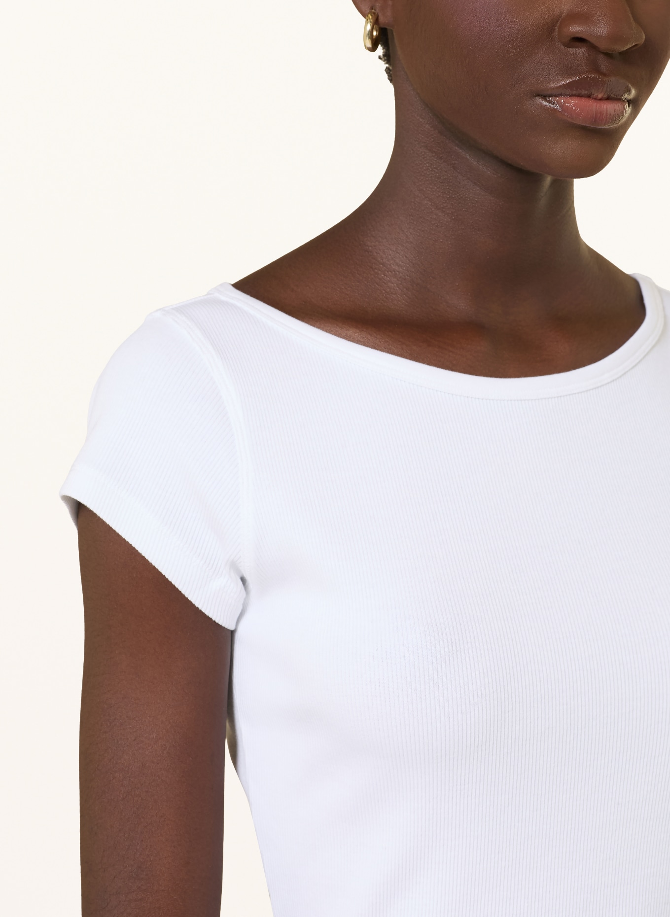 BOSS Tričko ETINE: KRÉMOVÁ