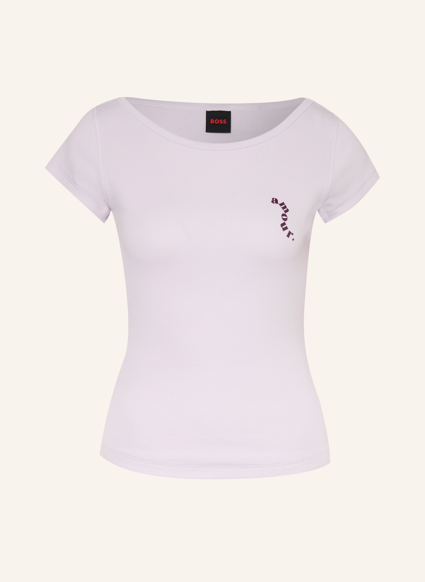 BOSS Tričko ETINE: SVĚTLE FIALOVÁ