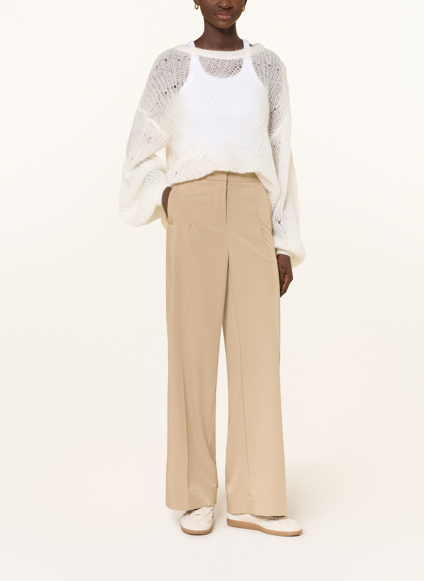 BOSS Svetr FERIGNON: KRÉMOVÁ