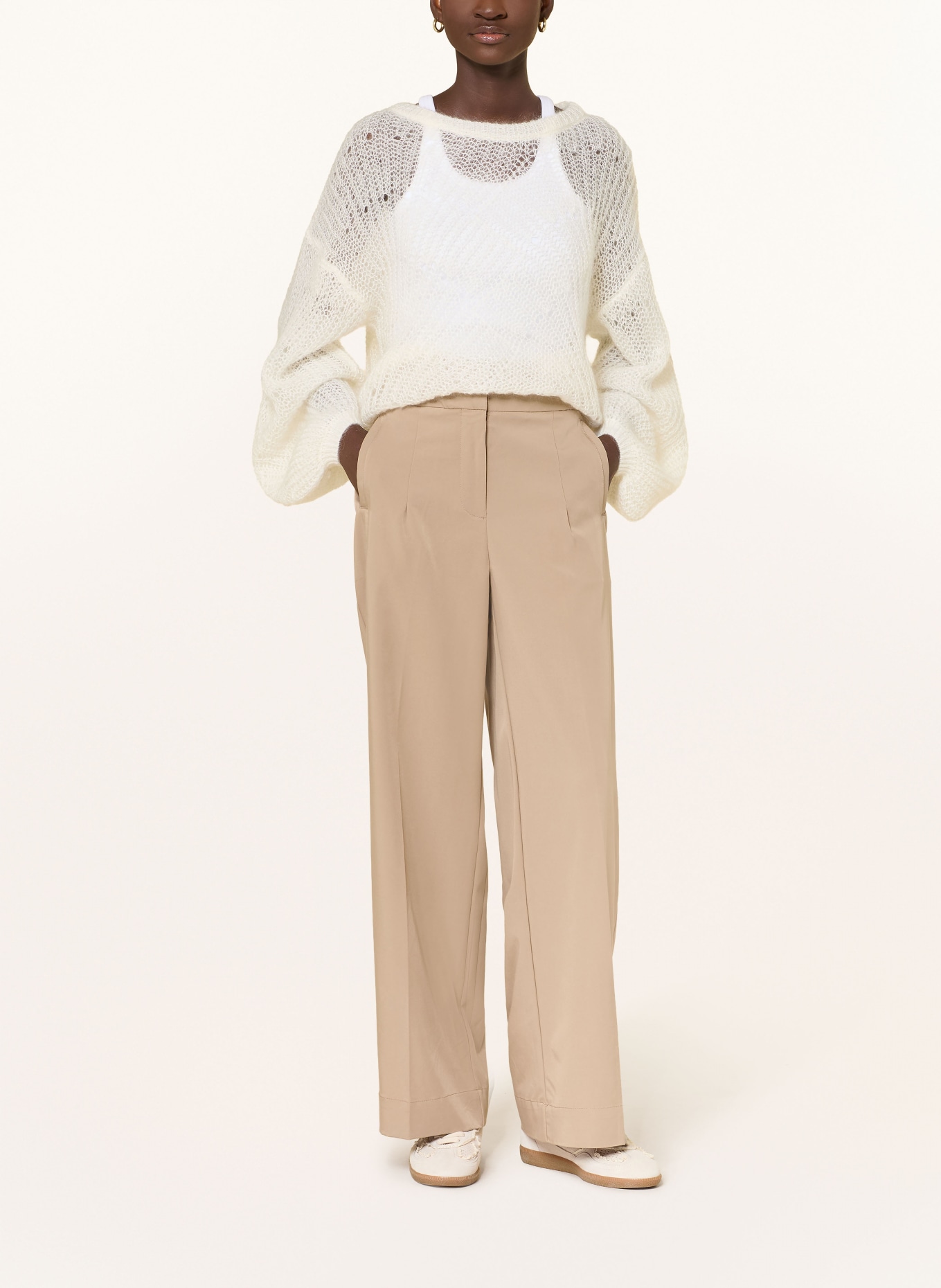 BOSS Kalhoty Marlene TARIMA: VELBLOUDÍ