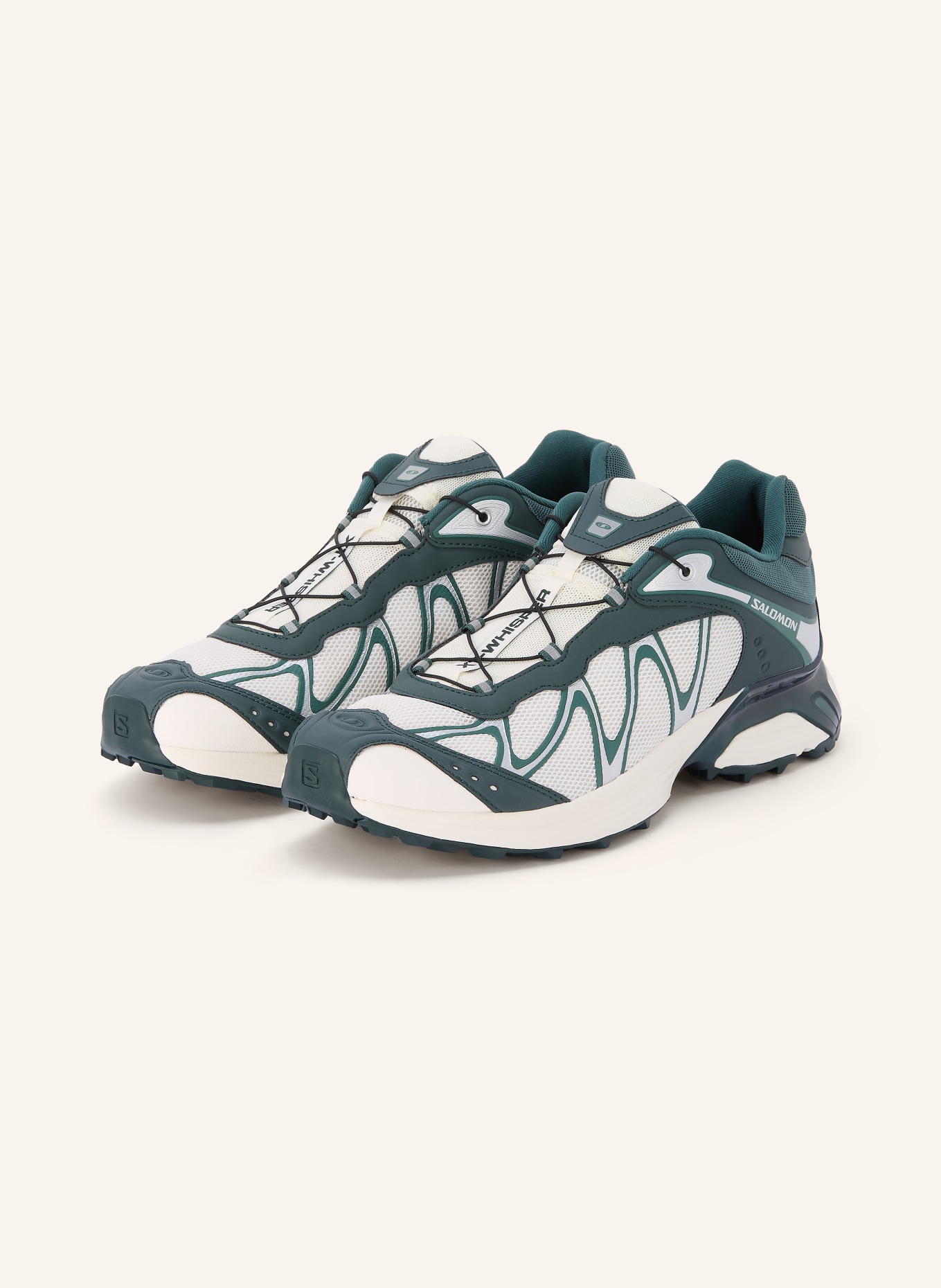 SALOMON Sneaker XT-WHISPER: ECRU / SILBER / PETROL
