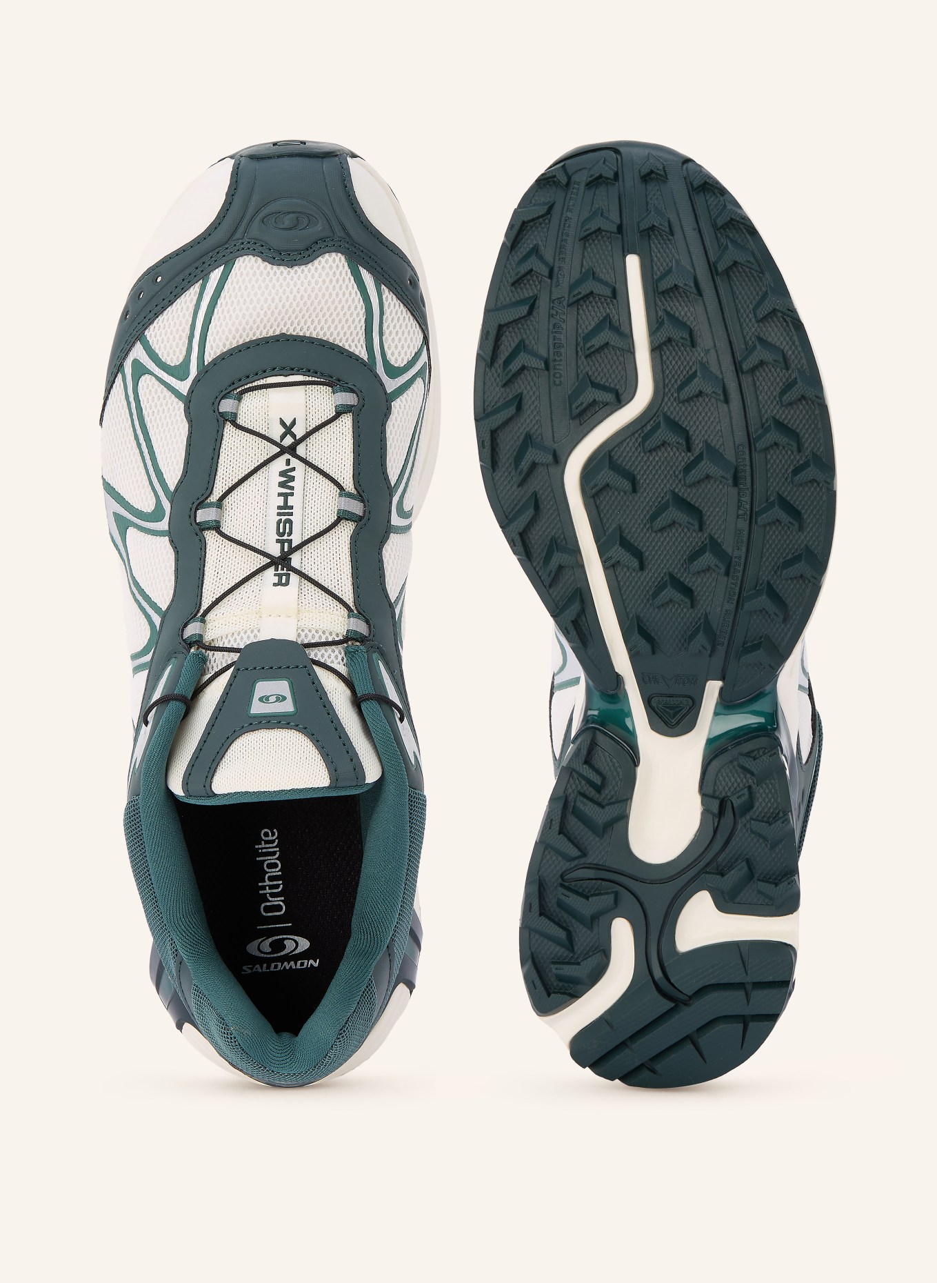 SALOMON Sneaker XT-WHISPER: ECRU / SILBER / PETROL