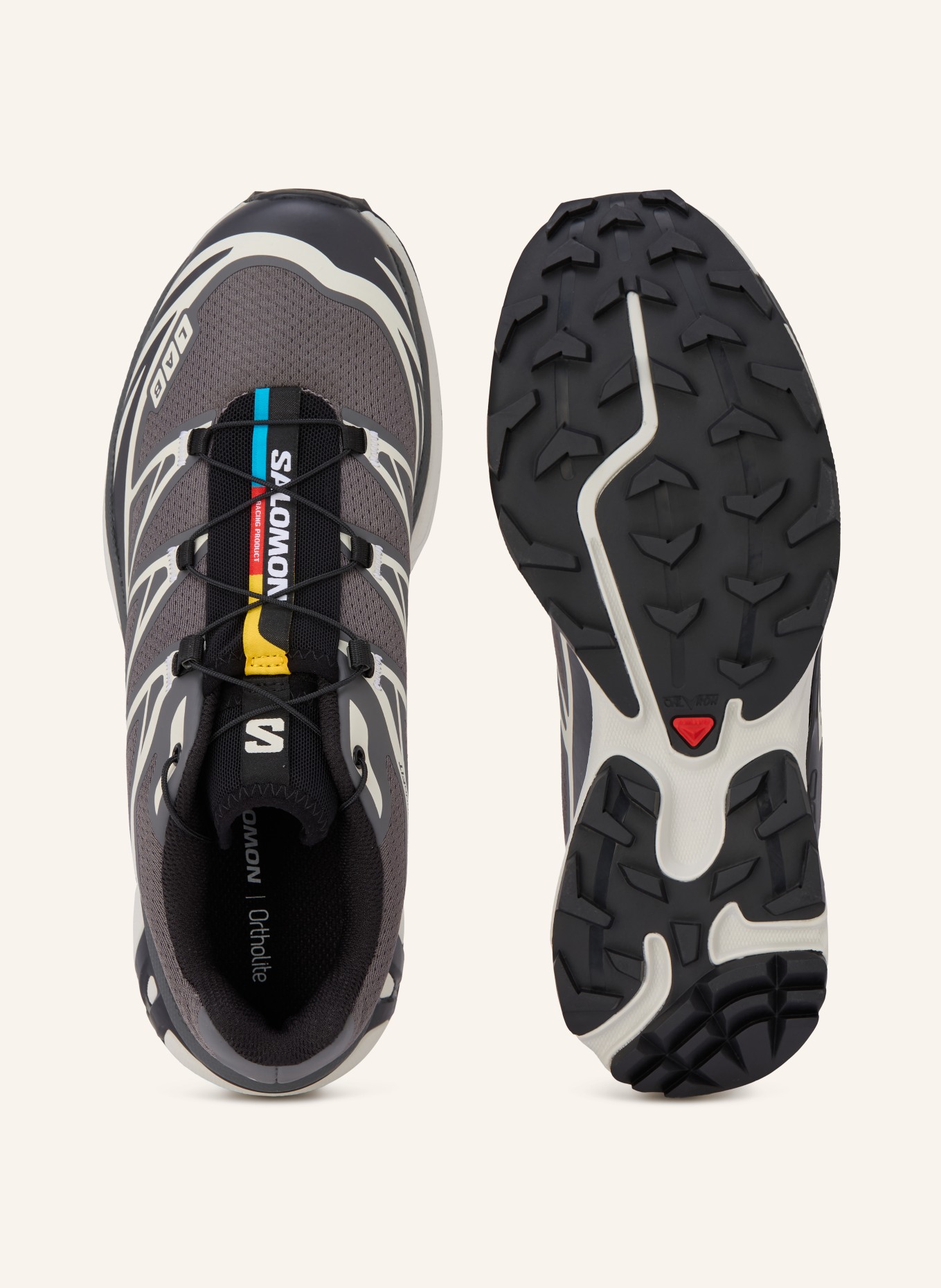 SALOMON Teniska XT-6: ŠEDÁ / TMAVĚ ŠEDÁ / BÍLÁ