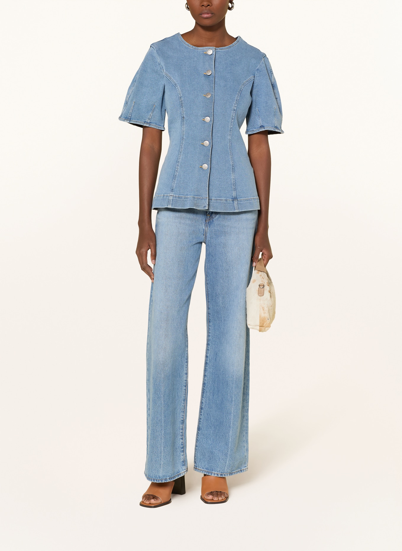 Y.A.S. chemise en jean: BLEU CLAIR