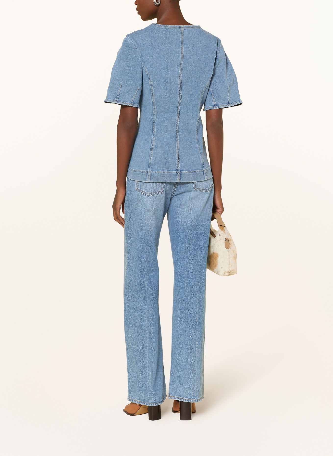 Y.A.S. chemise en jean: BLEU CLAIR