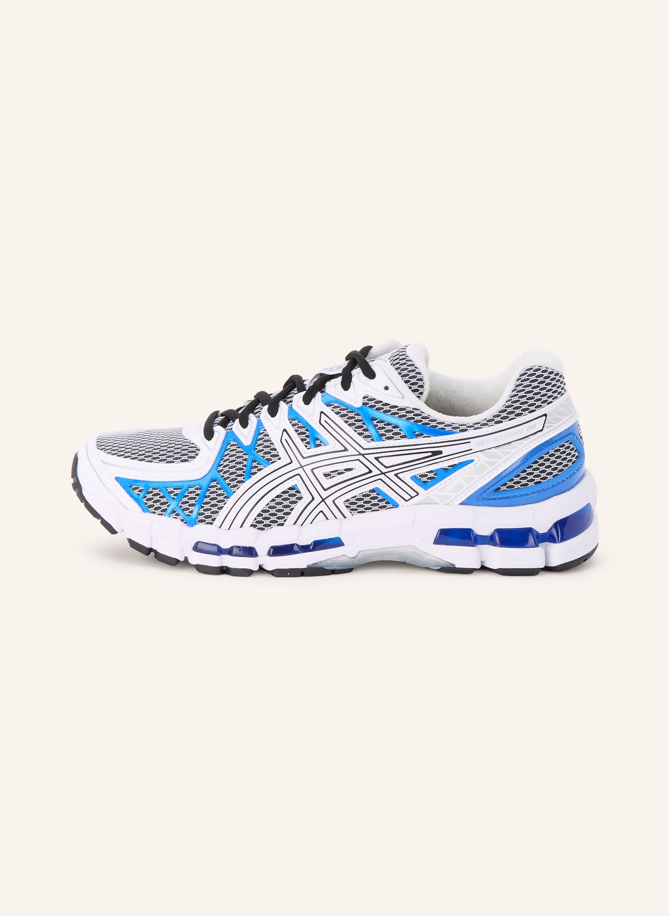 ASICS Baskets GEL-KAYANO 20: BLANC / BLEU / NOIR