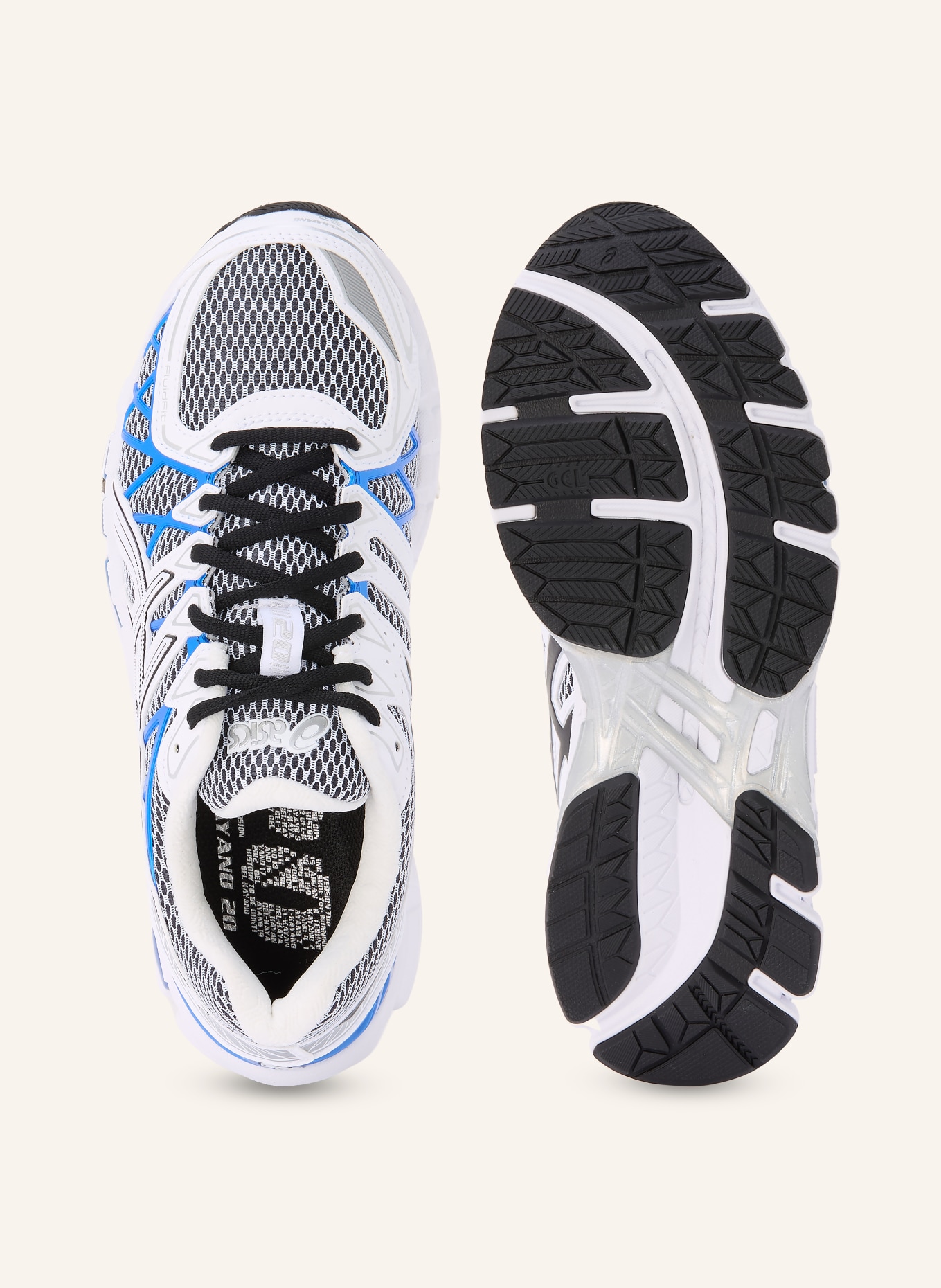 ASICS Baskets GEL-KAYANO 20: BLANC / BLEU / NOIR