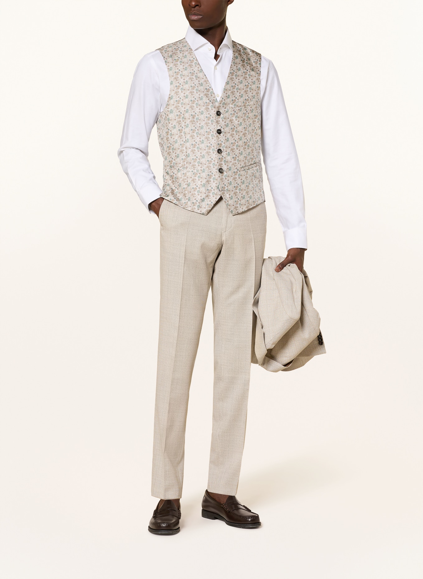 CG - CLUB of GENTS Sako CG PLUM Slim Fit: 71 HELLBRAUN